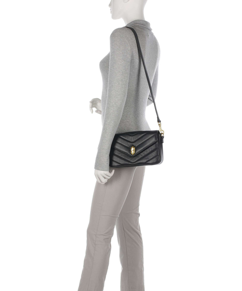 Lancaster Soft Matelassé Crossbody bag noir