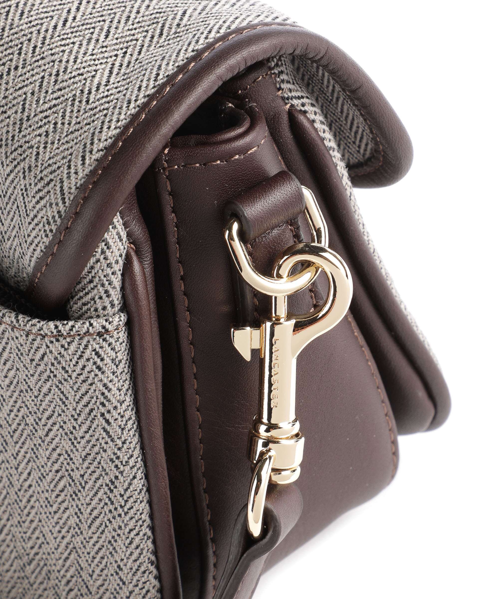 Lancaster Chevron Fia Crossbody bag marron chevron