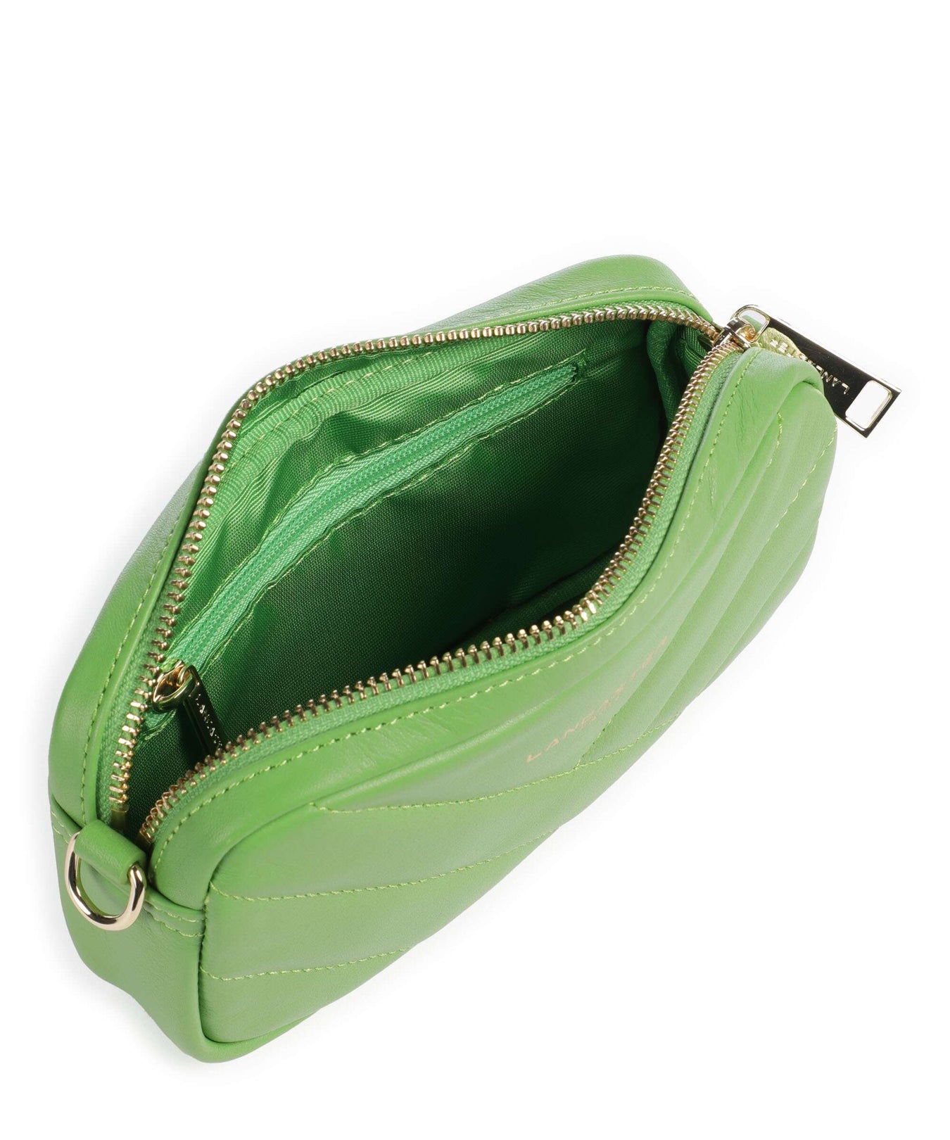 Lancaster Soft Matelassé Crossbody bag vertmouss