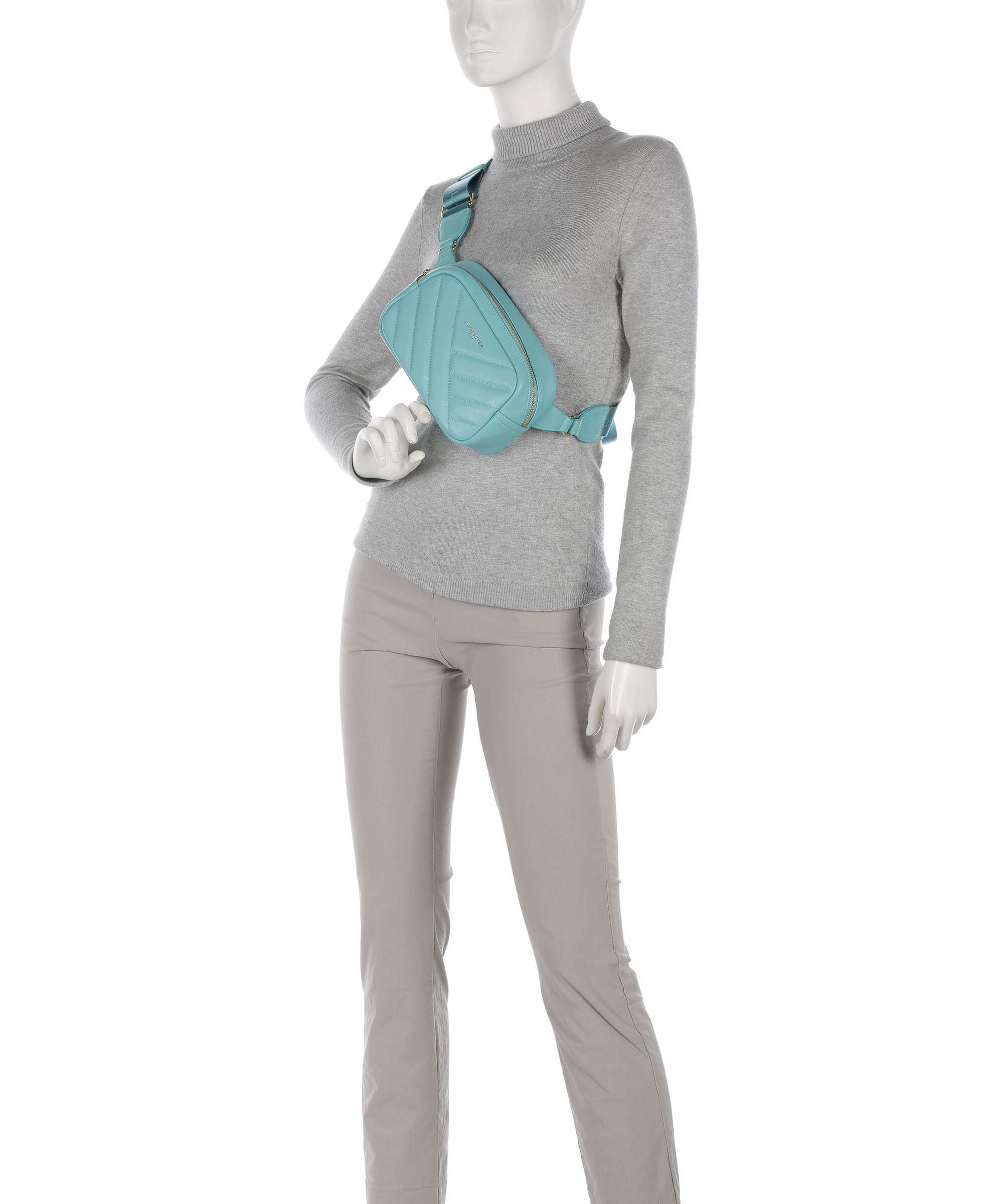 Lancaster Soft Matelassé Fanny pack lagon