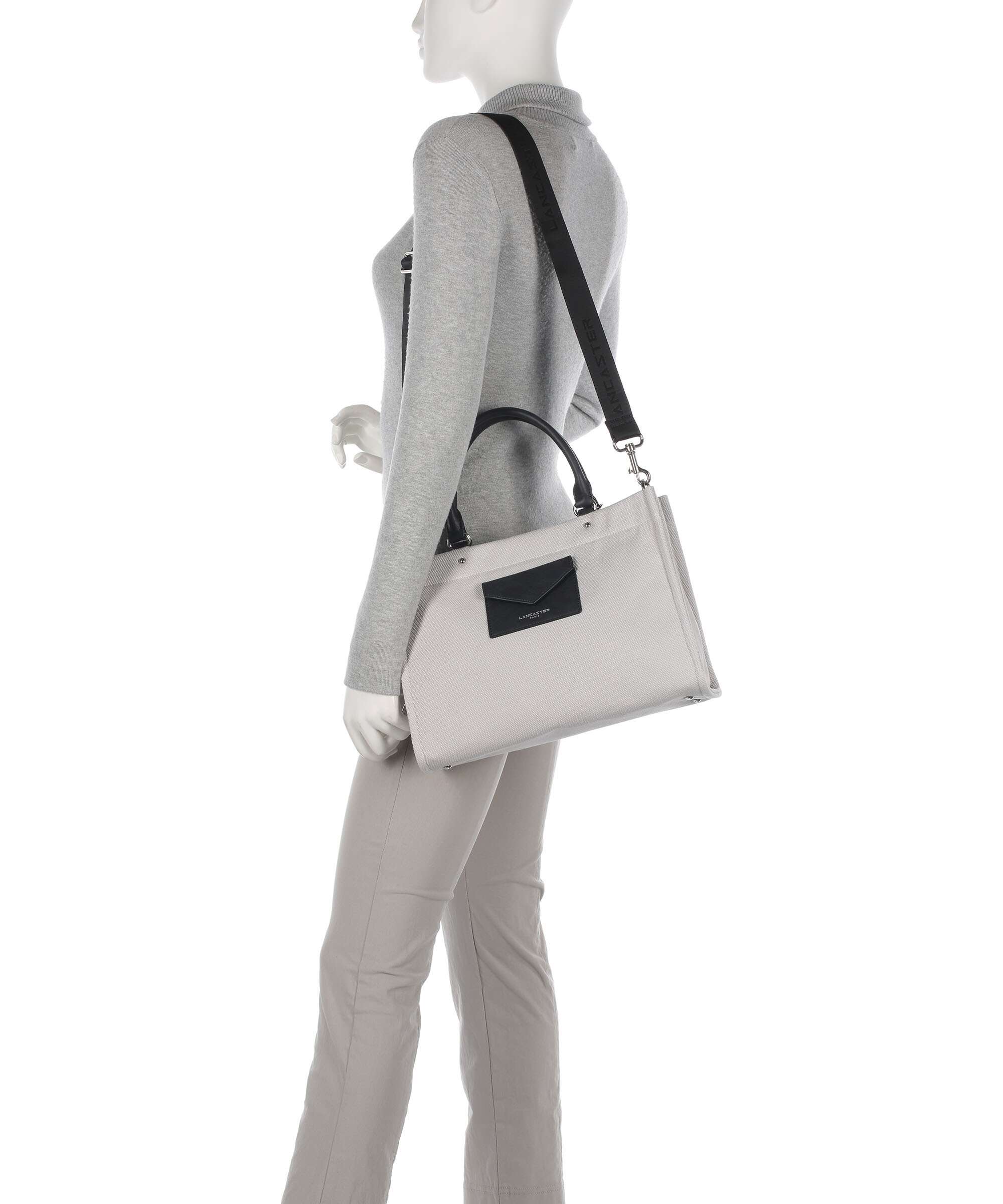 Lancaster Actual Conscious Canvas Handbag grisclai