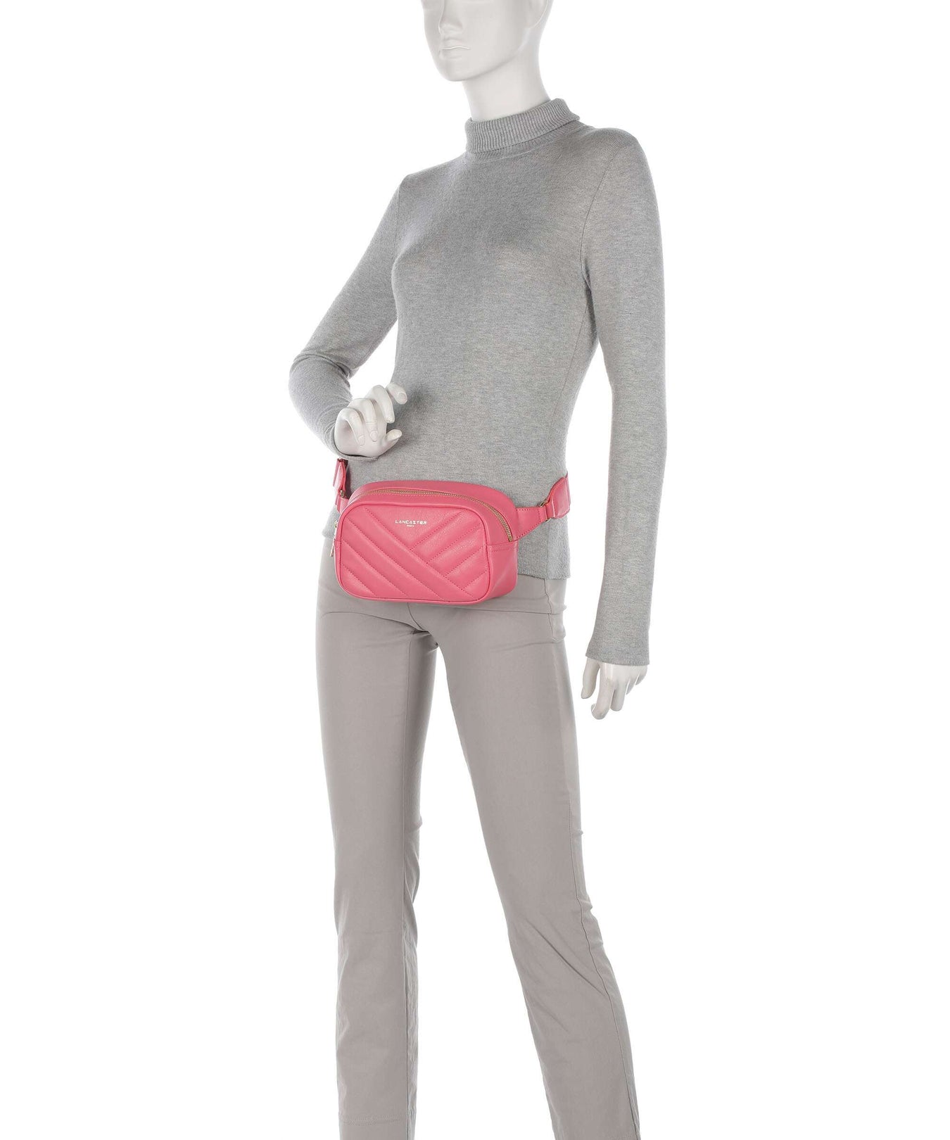 Lancaster Soft Matelassé Fanny pack rose fonce