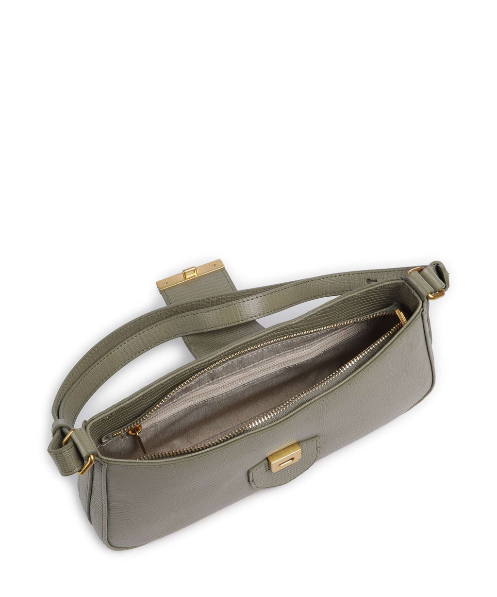 Lancaster Exotic Ily Shoulder bag olive/lézard