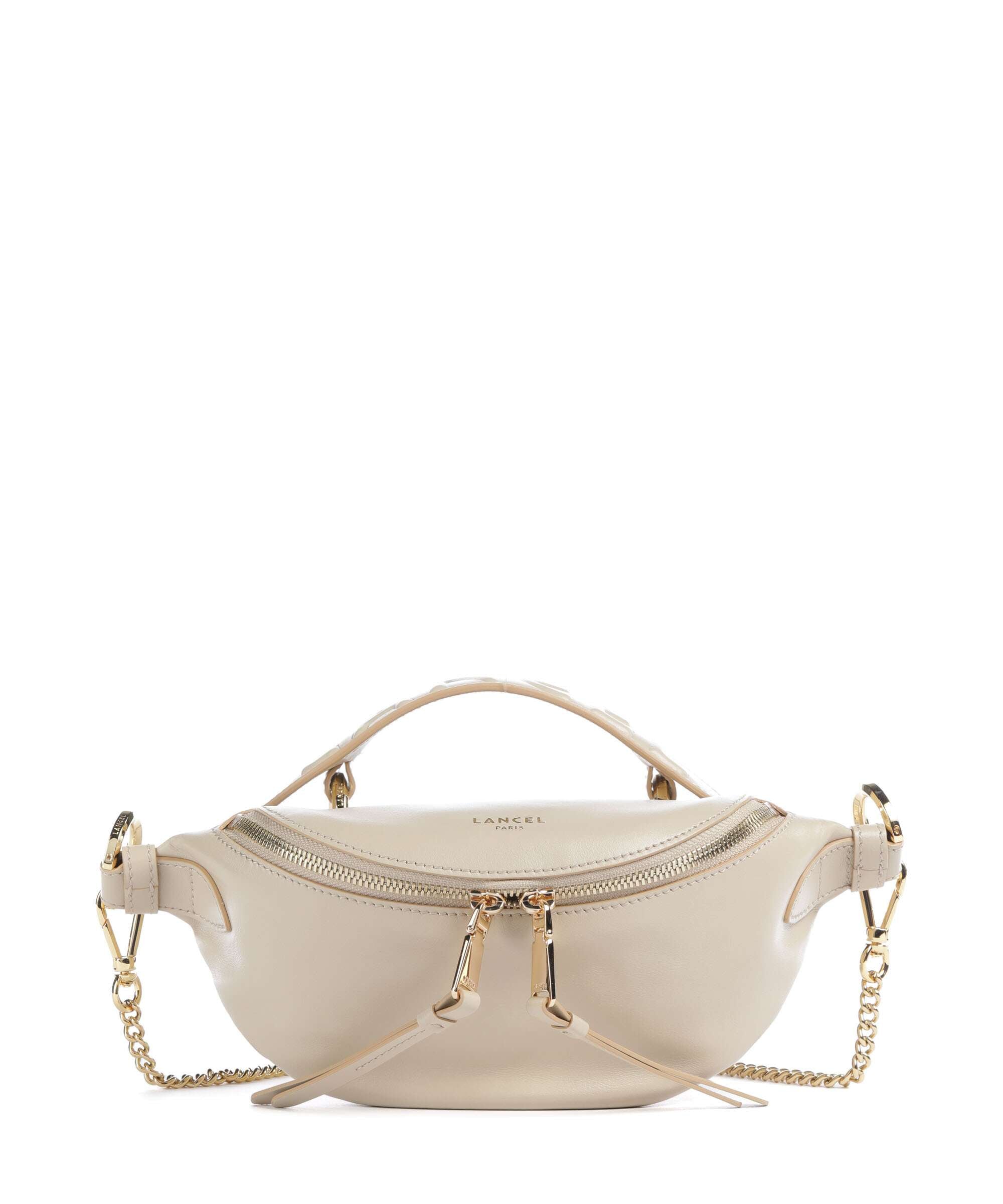 Lancel Origami Mini Crossbody bag fine grain cow leather dune