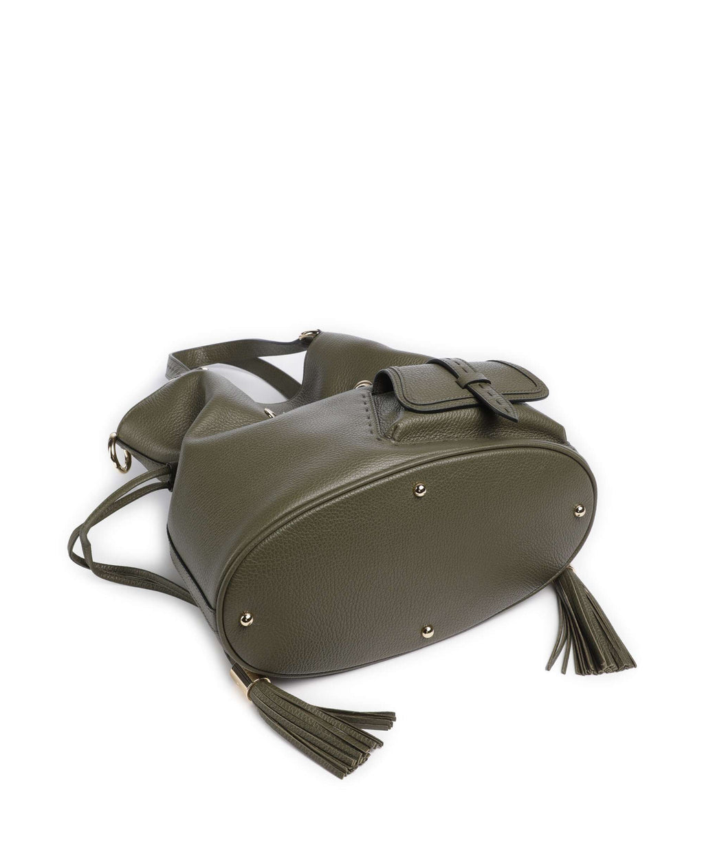 Lancel Premier Flirt M Bucket bag dark khaki