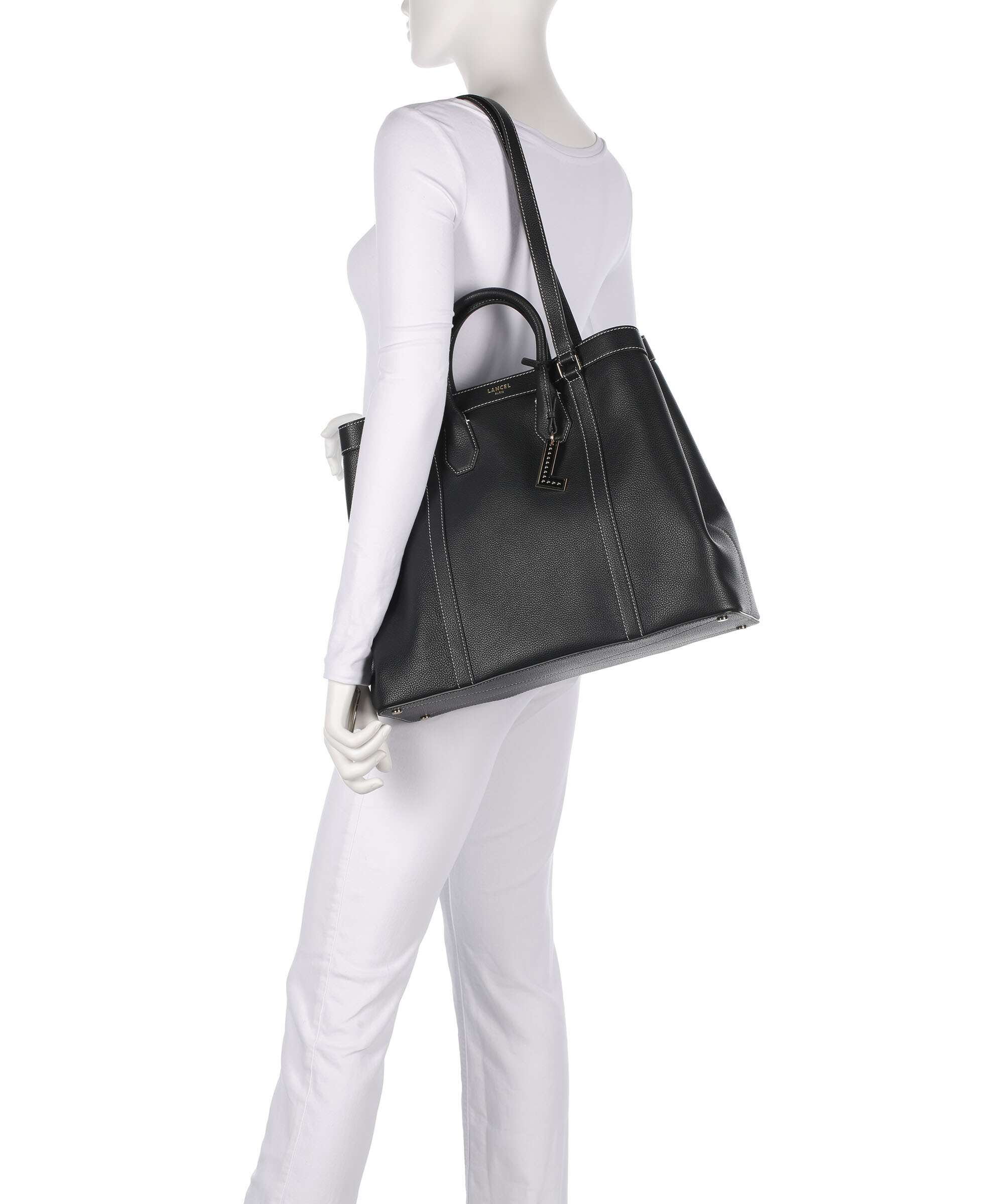 Lancel Belleville Tote bag grained cow leather black - A13738-10