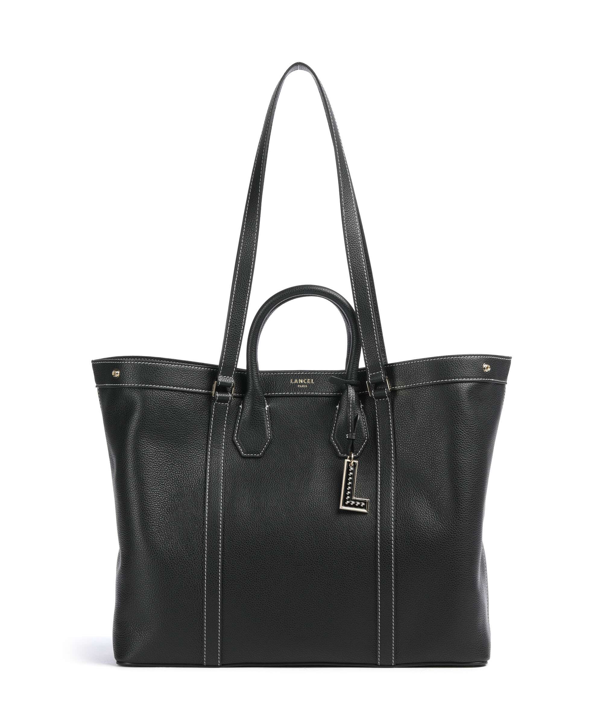 フランデール　31包 Lancel Belleville Tote bag grained cow leather black - A13738-10