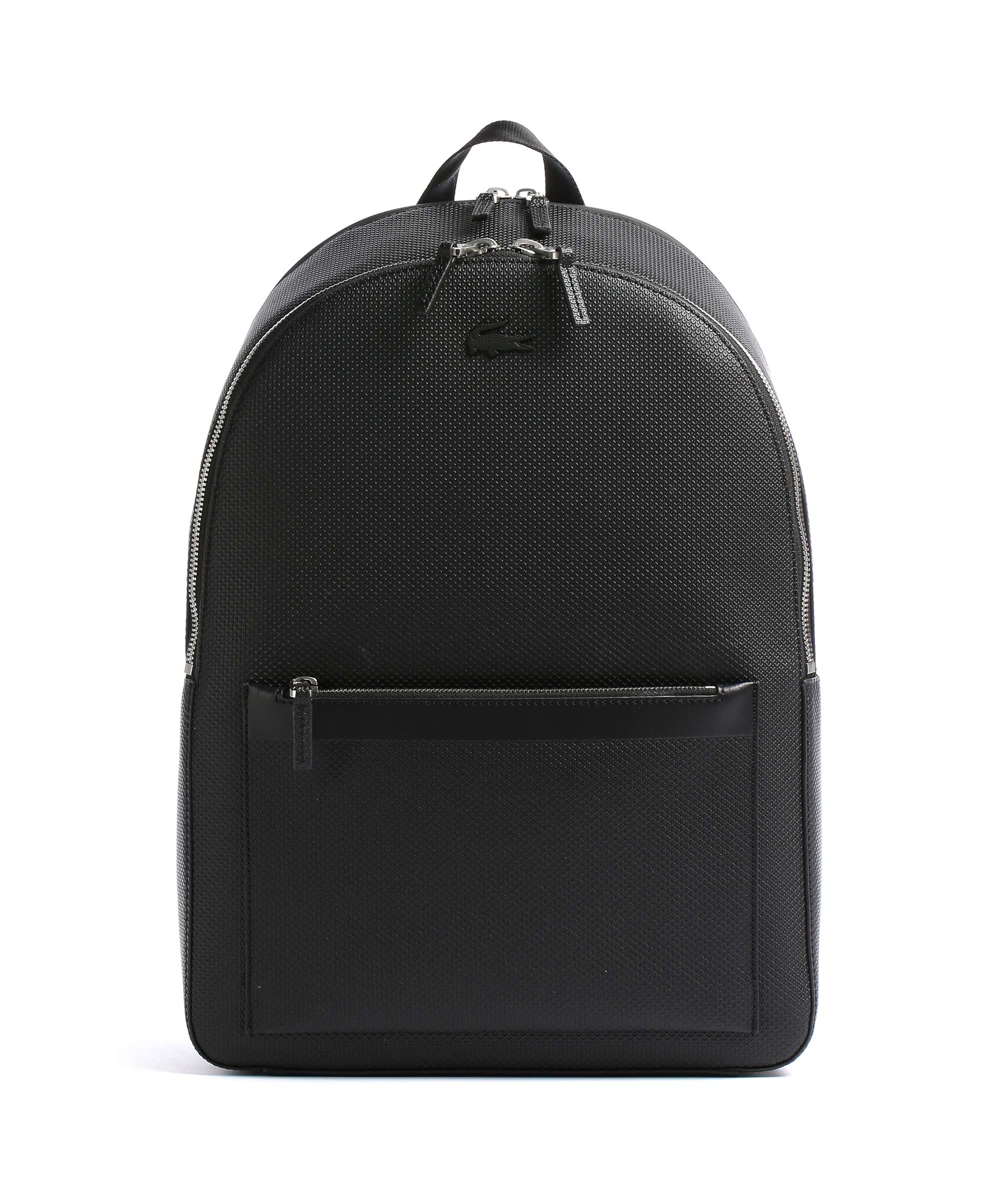 LACOSTE リュック CHANTACOエンボスイタリアンレザーデイパック 黒 Lacoste Chantaco Backpack 15″ embossed cow leather noir
