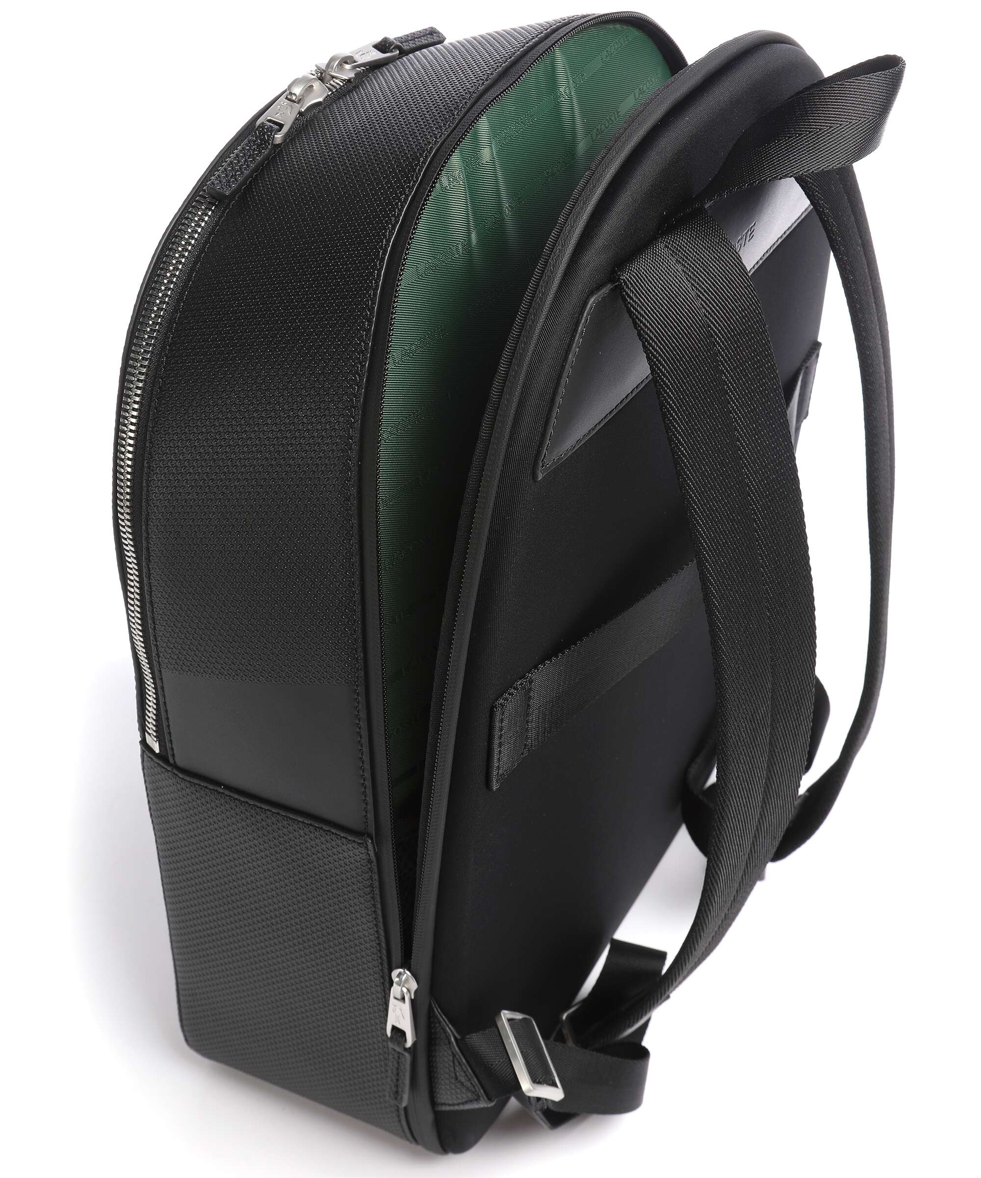 Lacoste Chantaco Backpack 15″ embossed cow leather noir