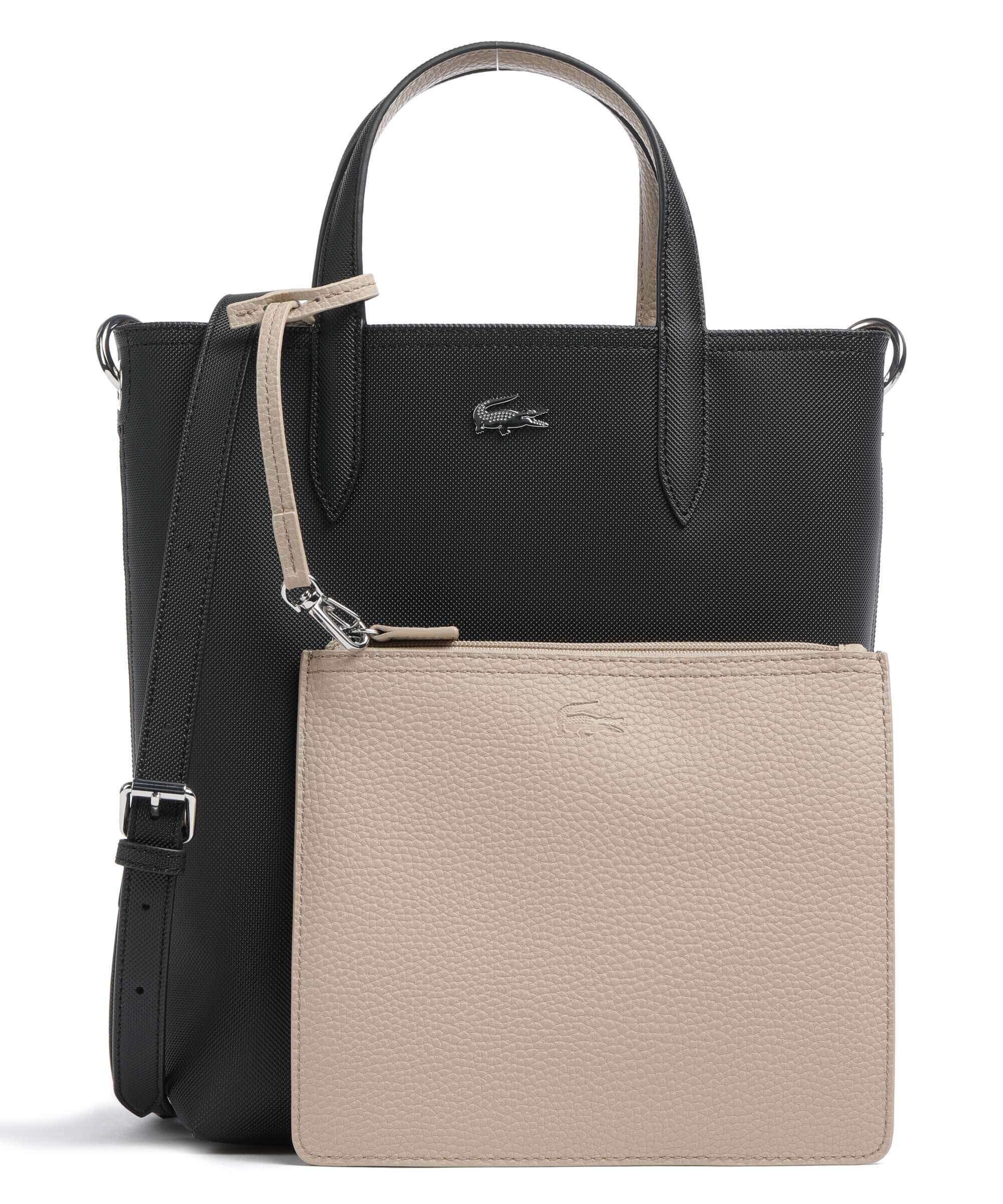 Lacoste Anna Handbag soft synthetic noir/krema - NF2991AAA91 – WARDOW