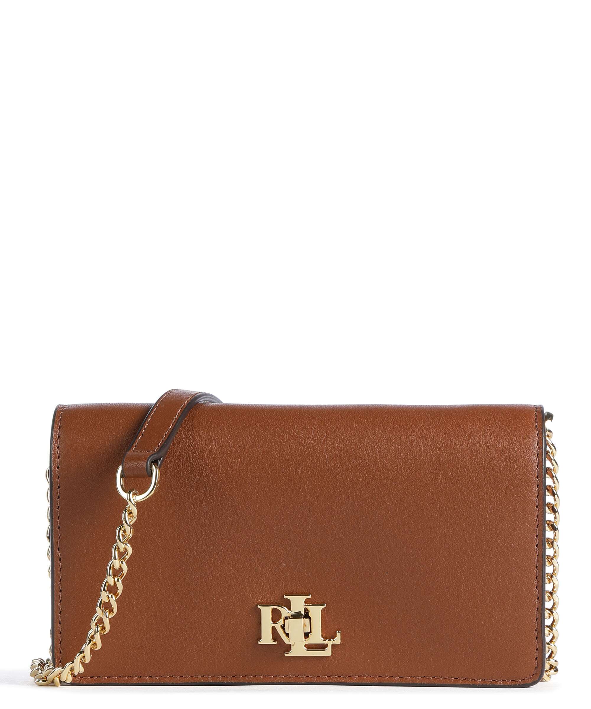 Lauren Ralph Lauren Turn-Lock Crossbody bag grained leather tan