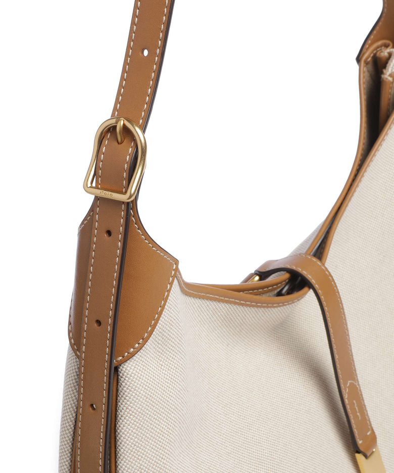 Polo Ralph Lauren ID Collection Medium Hobo bag natural/tan