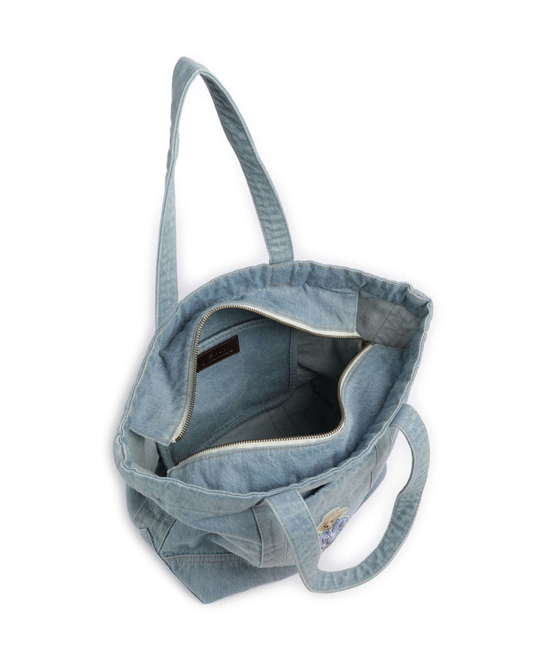 Polo Ralph Lauren Bear Traveller Tote bag washed denim