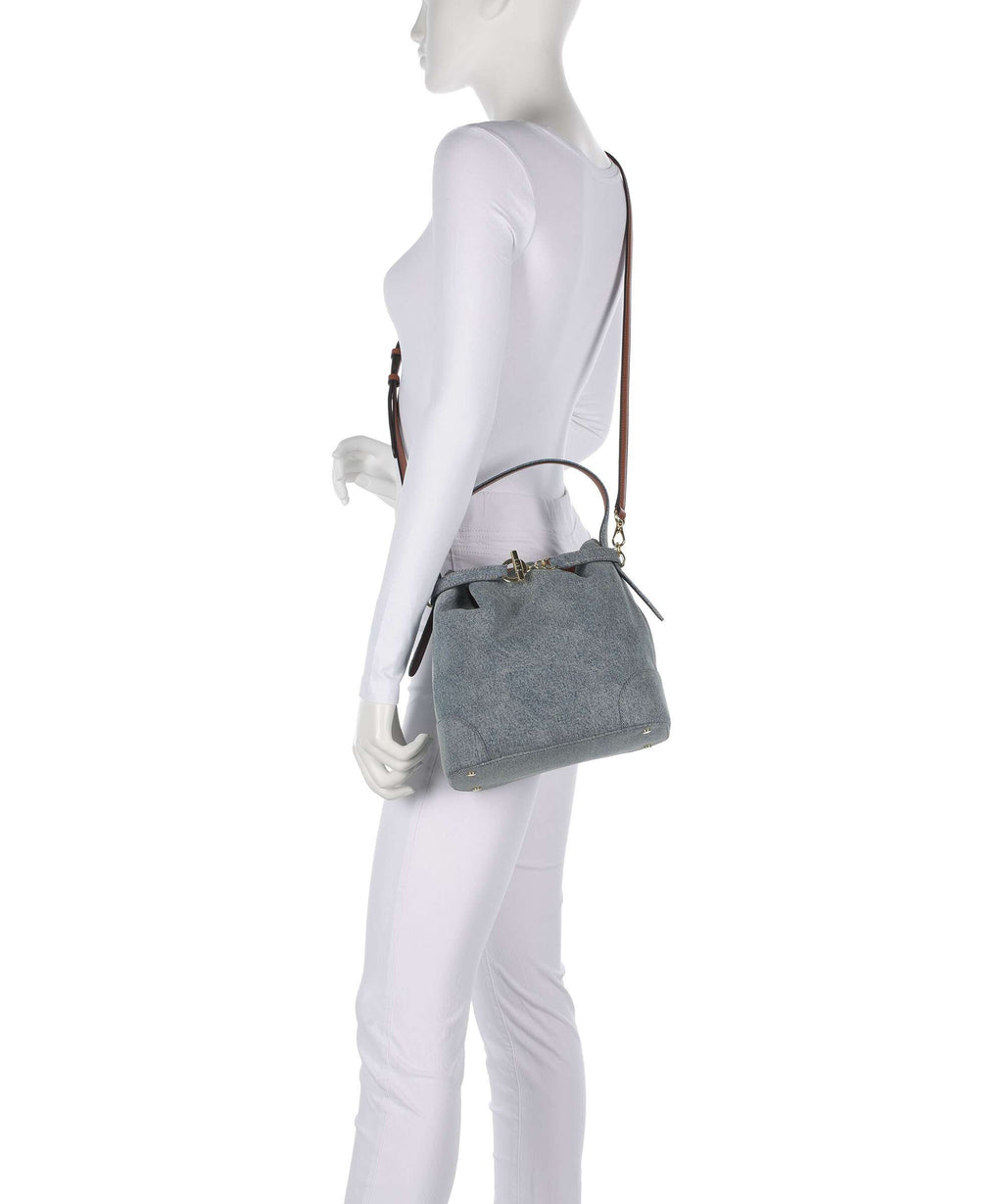 Lauren Ralph Lauren Blaike Medium Bucket bag blue/lauren tan