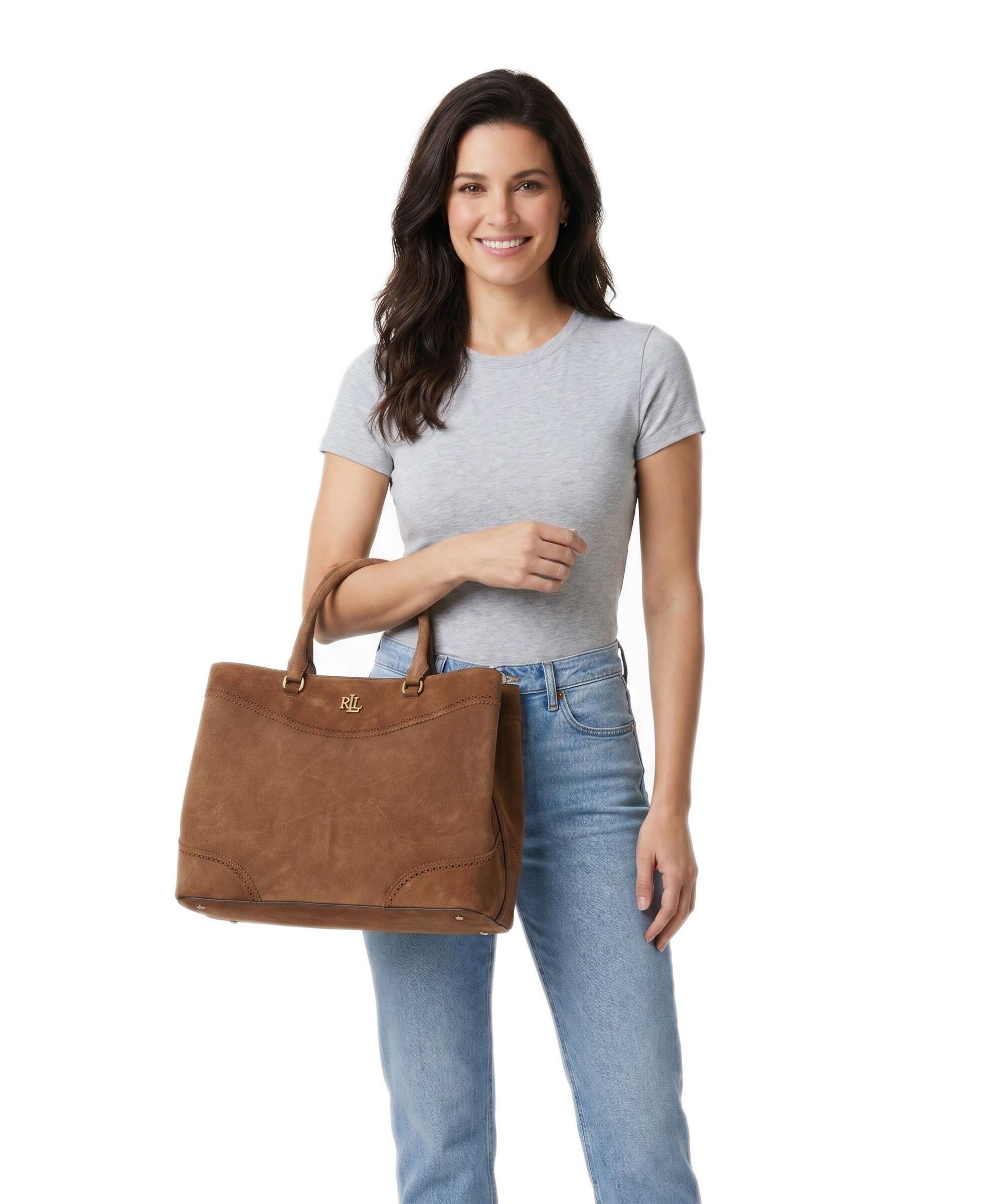 Lauren Ralph Lauren Marcy 36 Handbag light tobacco