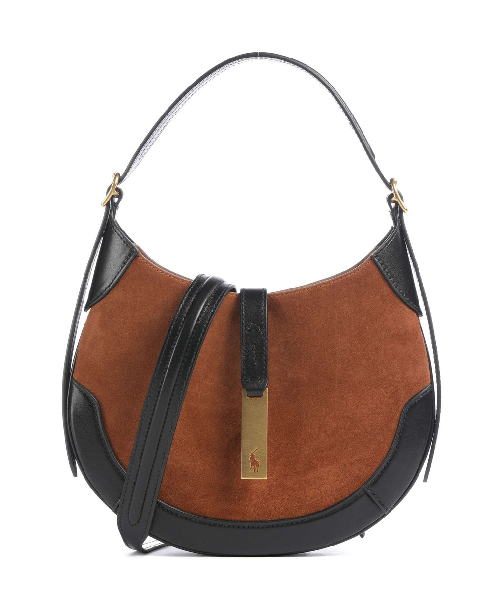 Polo Ralph Lauren ID Collection Small Hobo bag toffee/black