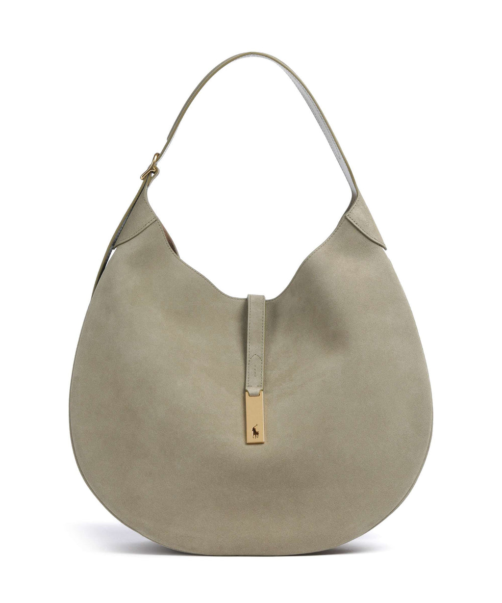 Polo Ralph Lauren ID Collection Medium Hobo bag light olive