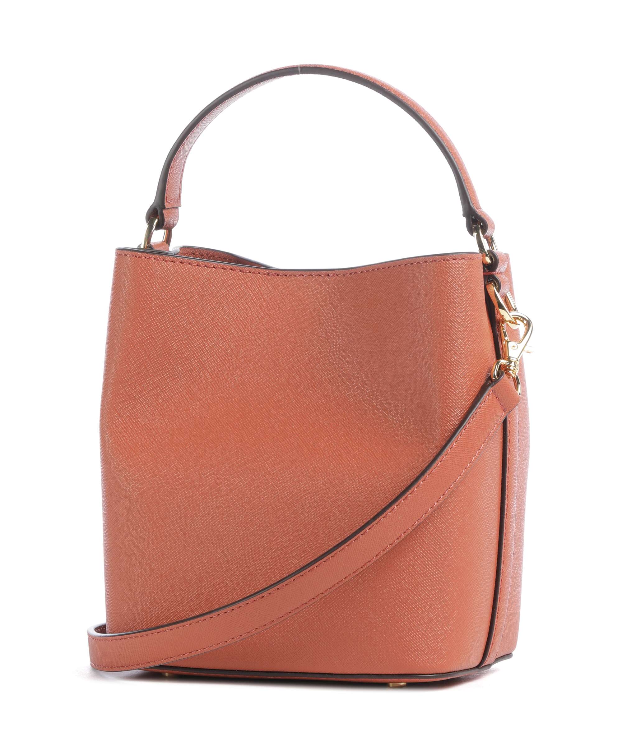 Lauren Ralph Lauren Reese Small Bucket bag saffiano leather red