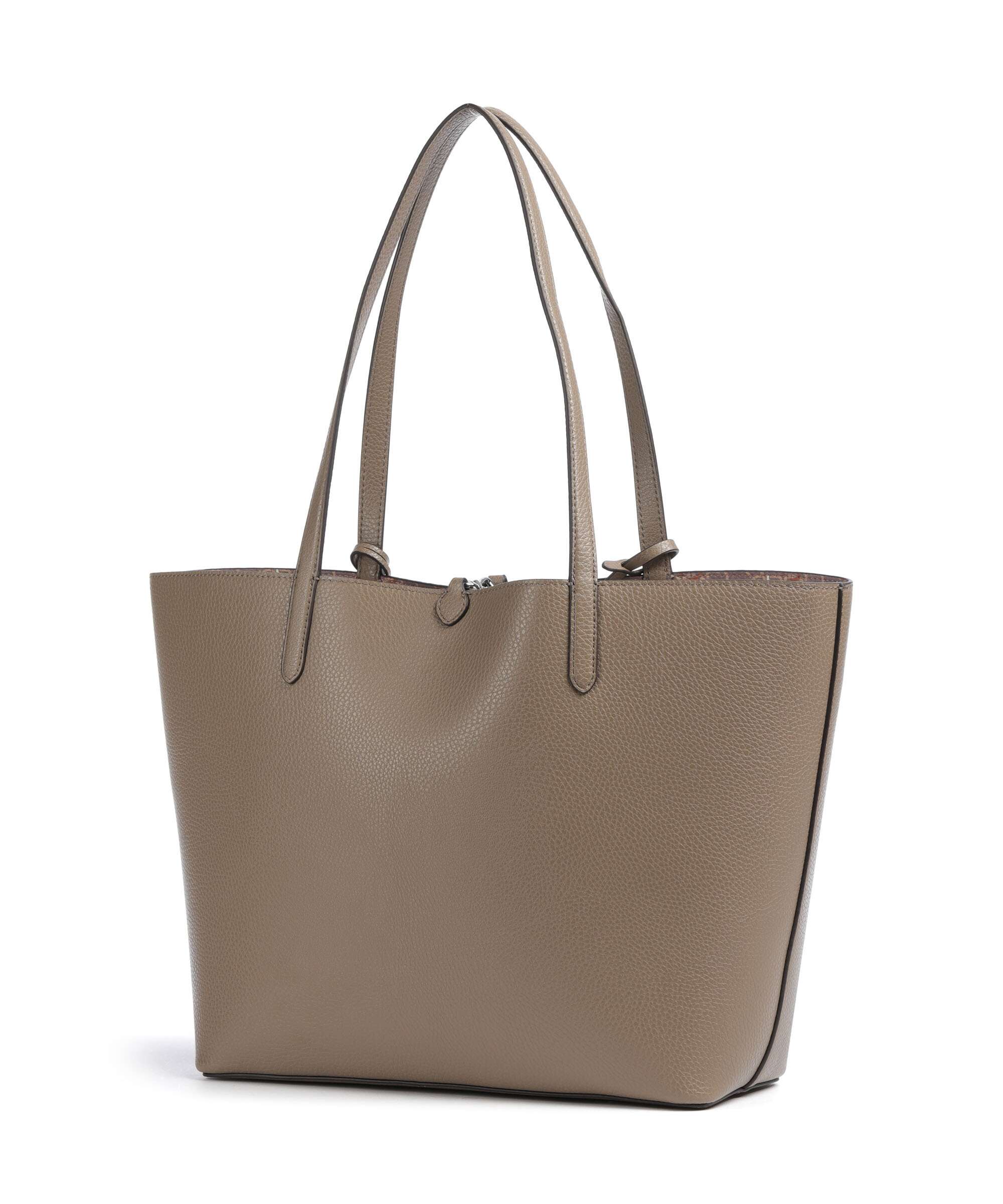 LAUREN RALPH LAUREN ハンドバッグ グレージュ Lauren Ralph Lauren Medium Tote bag imitation leather rider geo