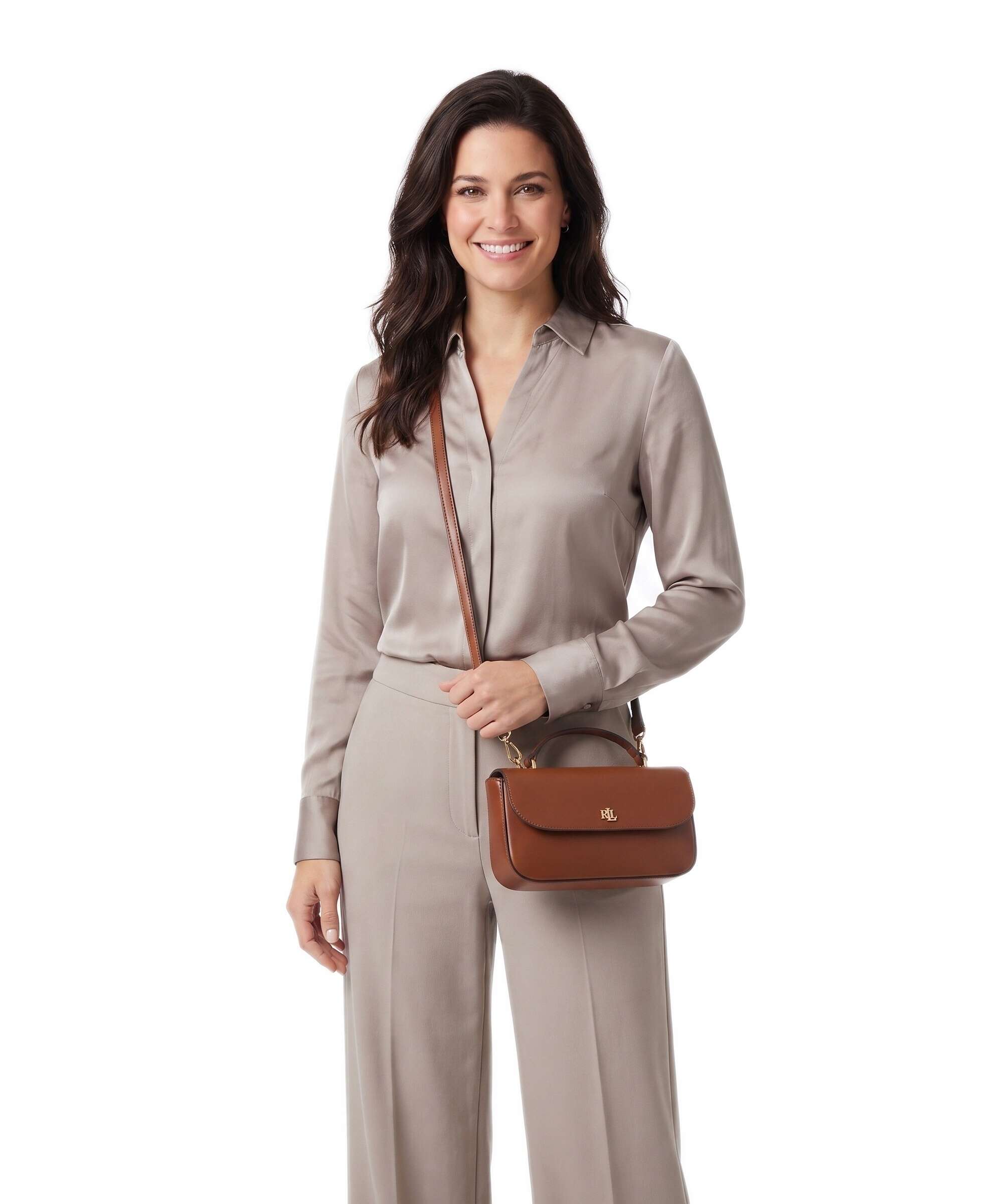Lauren Ralph Lauren Marcy Large Crossbody bag lauren tan