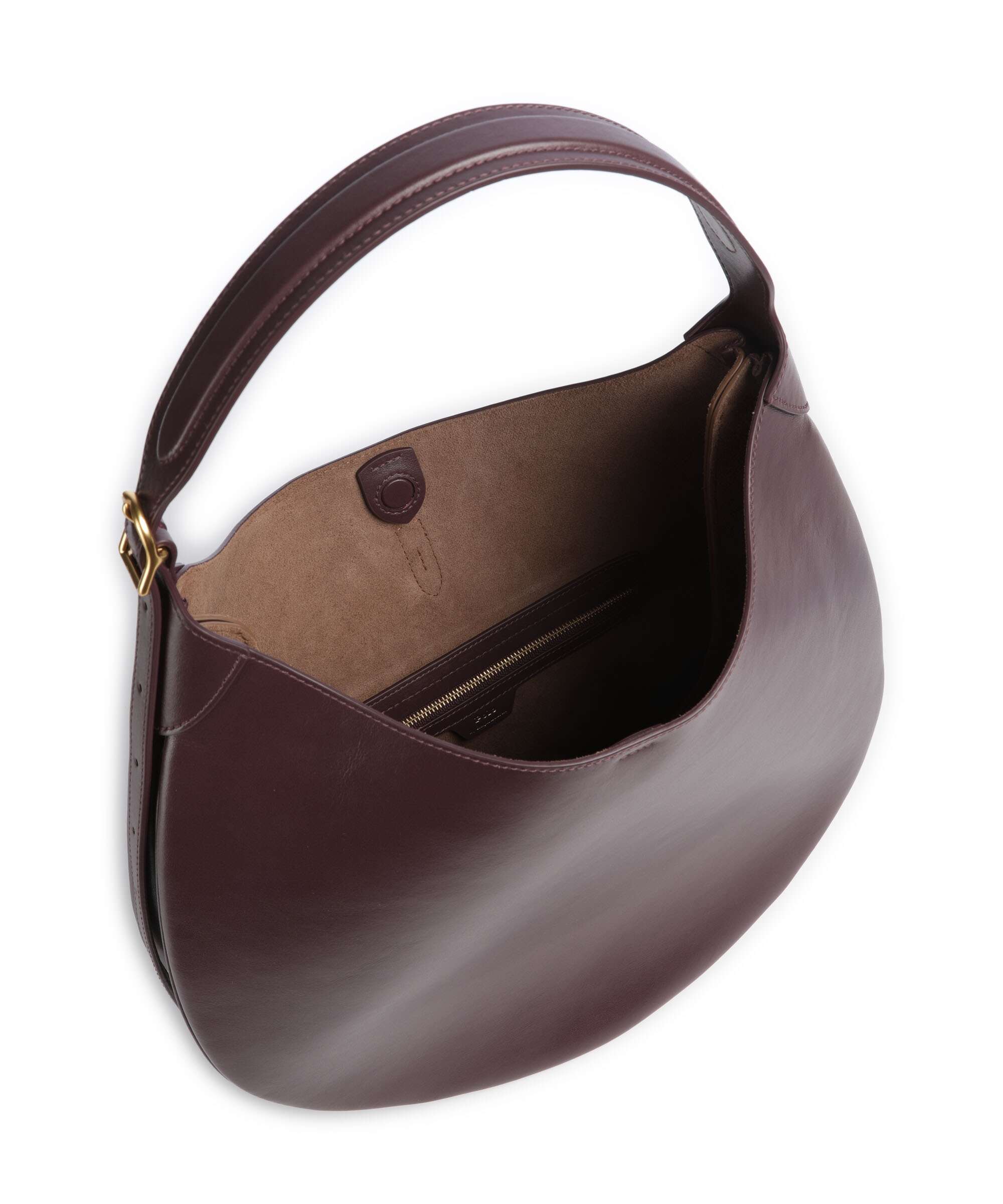 Polo Ralph Lauren ID Collection Medium Hobo bag midnight merlot