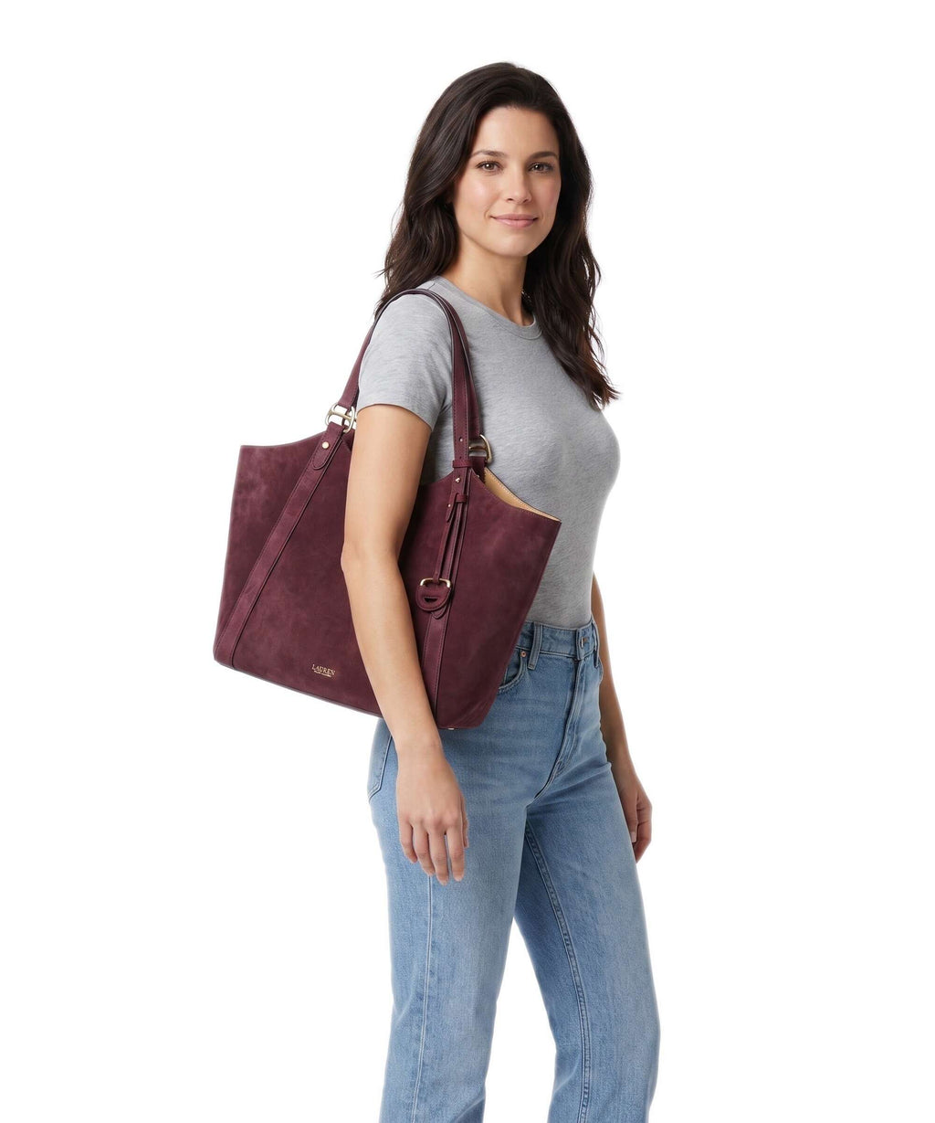 Lauren Ralph Lauren Tasha Large Tote bag dark garnet