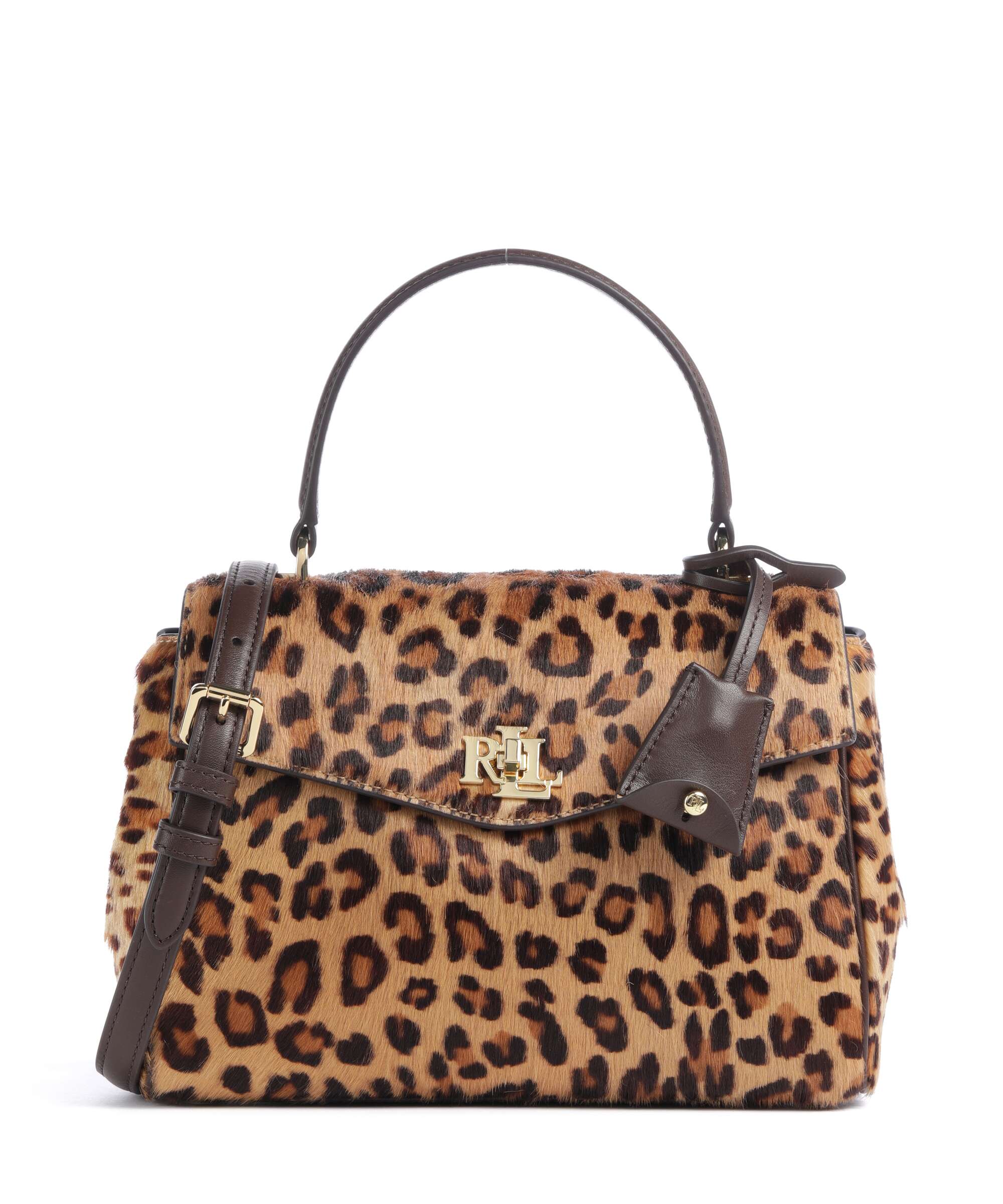 Lauren Ralph Lauren Farrah Small Handbag modern leopard/chestnut brown