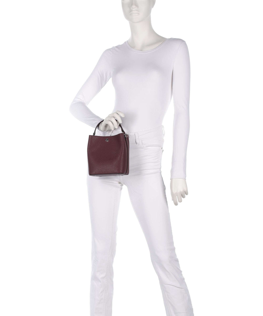 Lauren Ralph Lauren Reese Small Bucket bag dark garnet