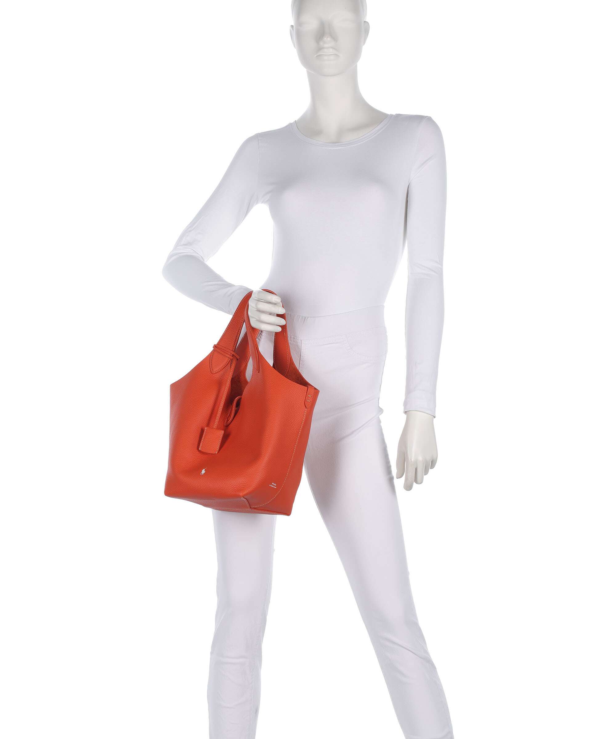 Polo Ralph Lauren Play Medium Handbag grained cow leather sunset