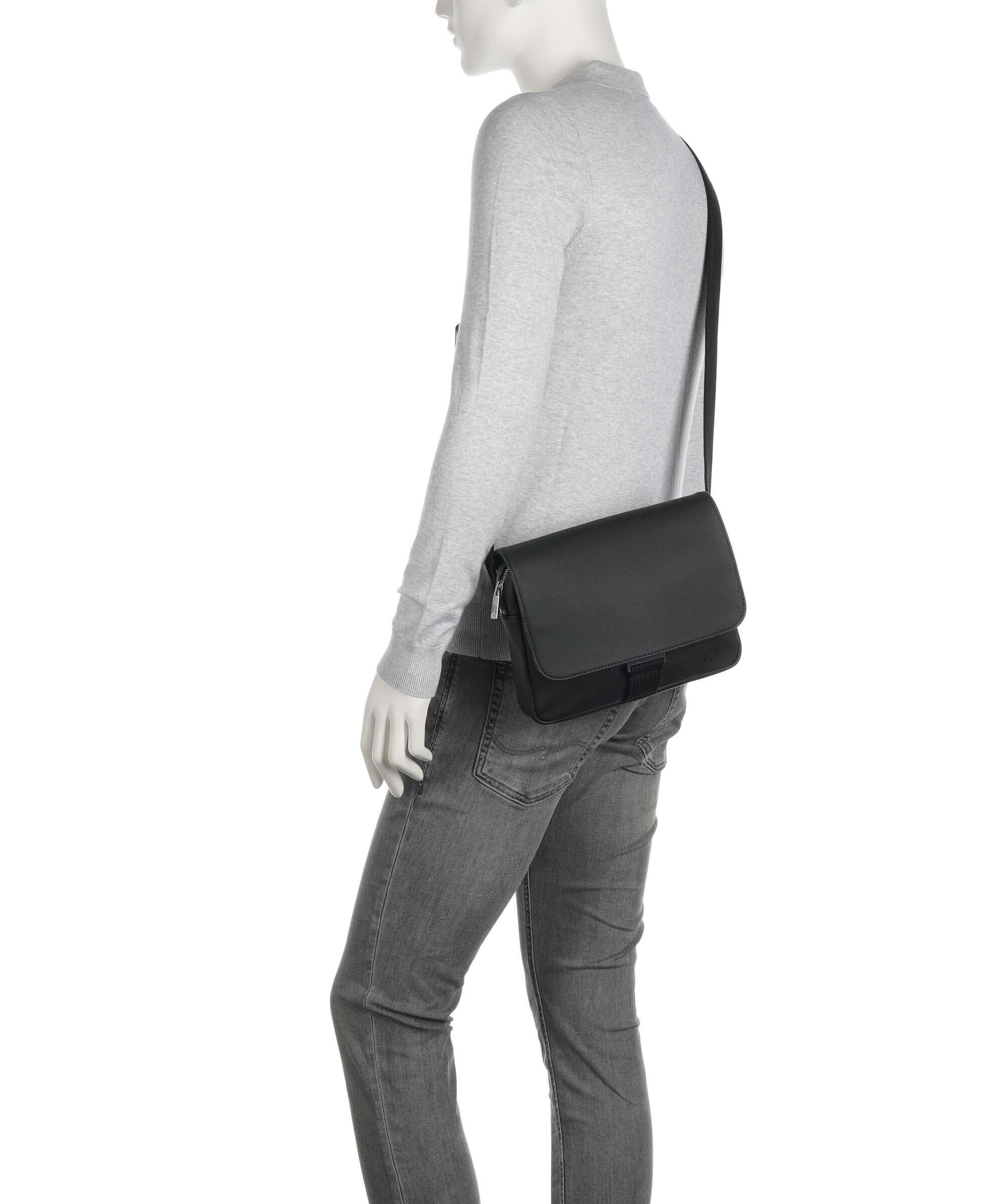 Lacoste Mens Classic Messenger bag noir