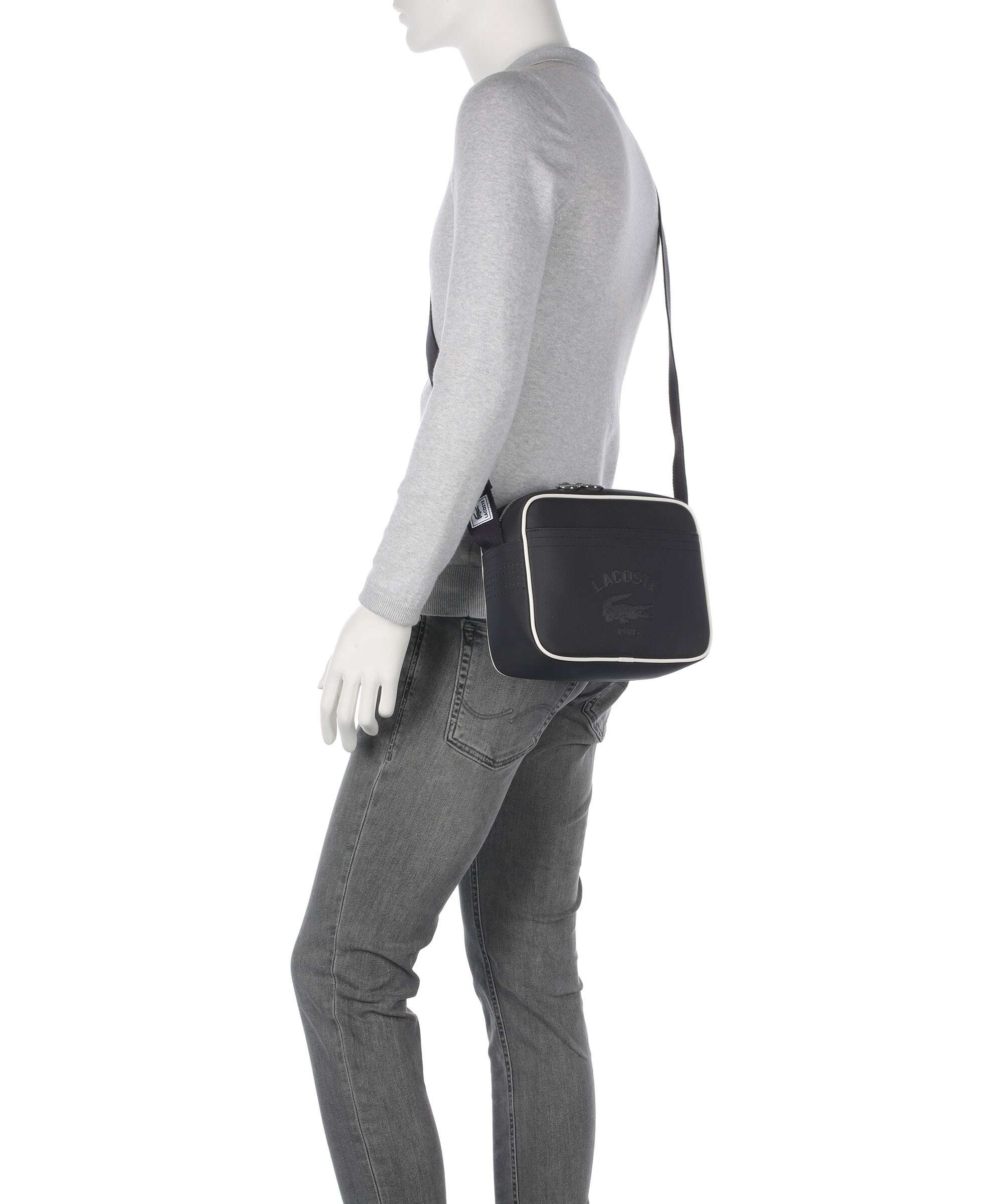 Lacoste Club 1930 Crossbody bag imitation leather abimes farine