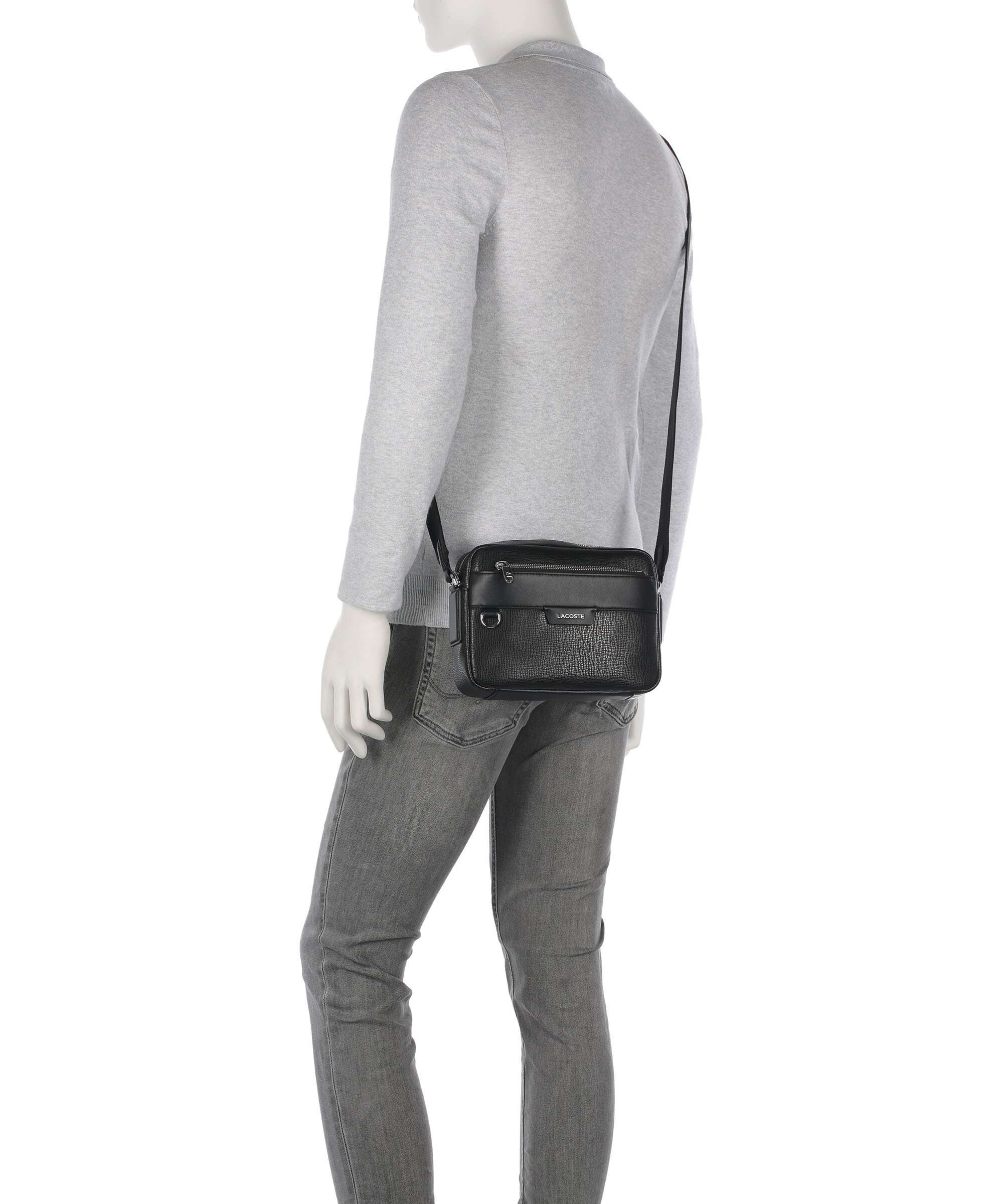 Lacoste Ossian Crossbody bag cow leather noir - NH5048OI000 – WARDOW