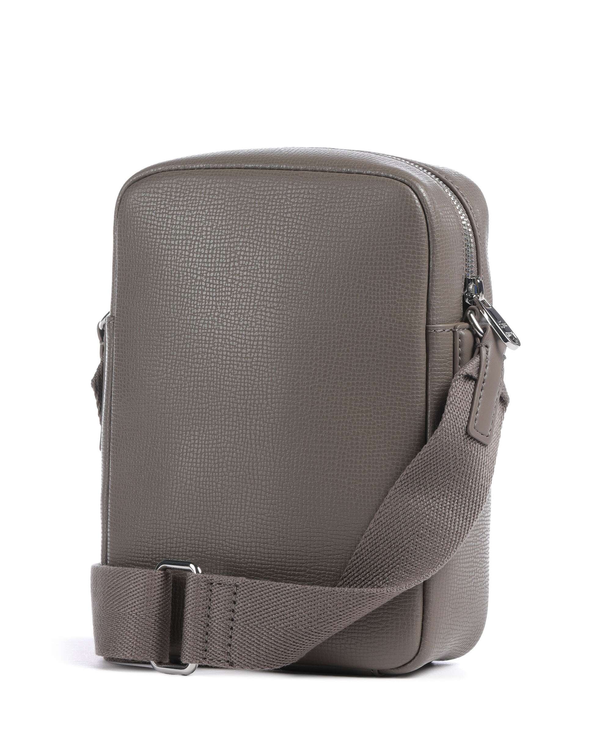 Lacoste Ossian Crossbody bag grained cow leather morel