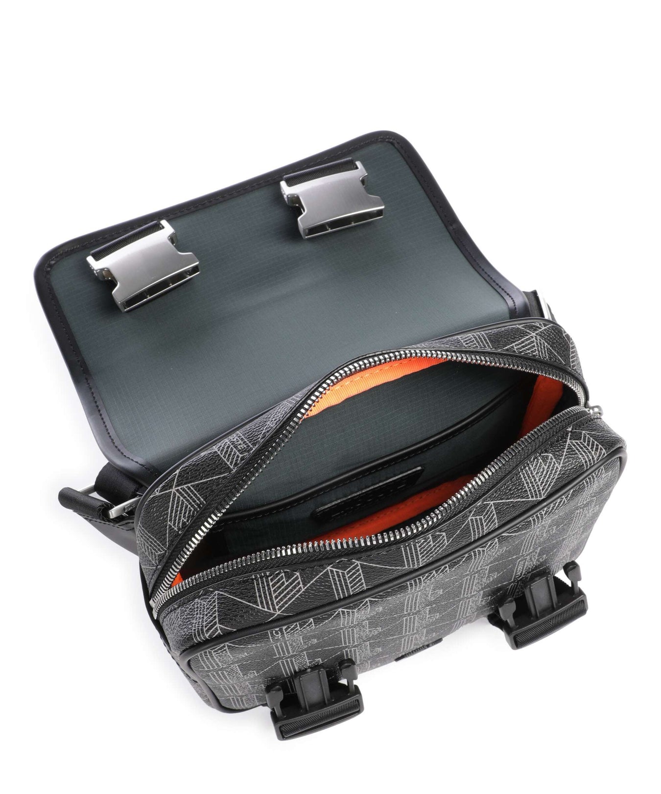 Lacoste The Blend Crossbody bag monogram noir/gris