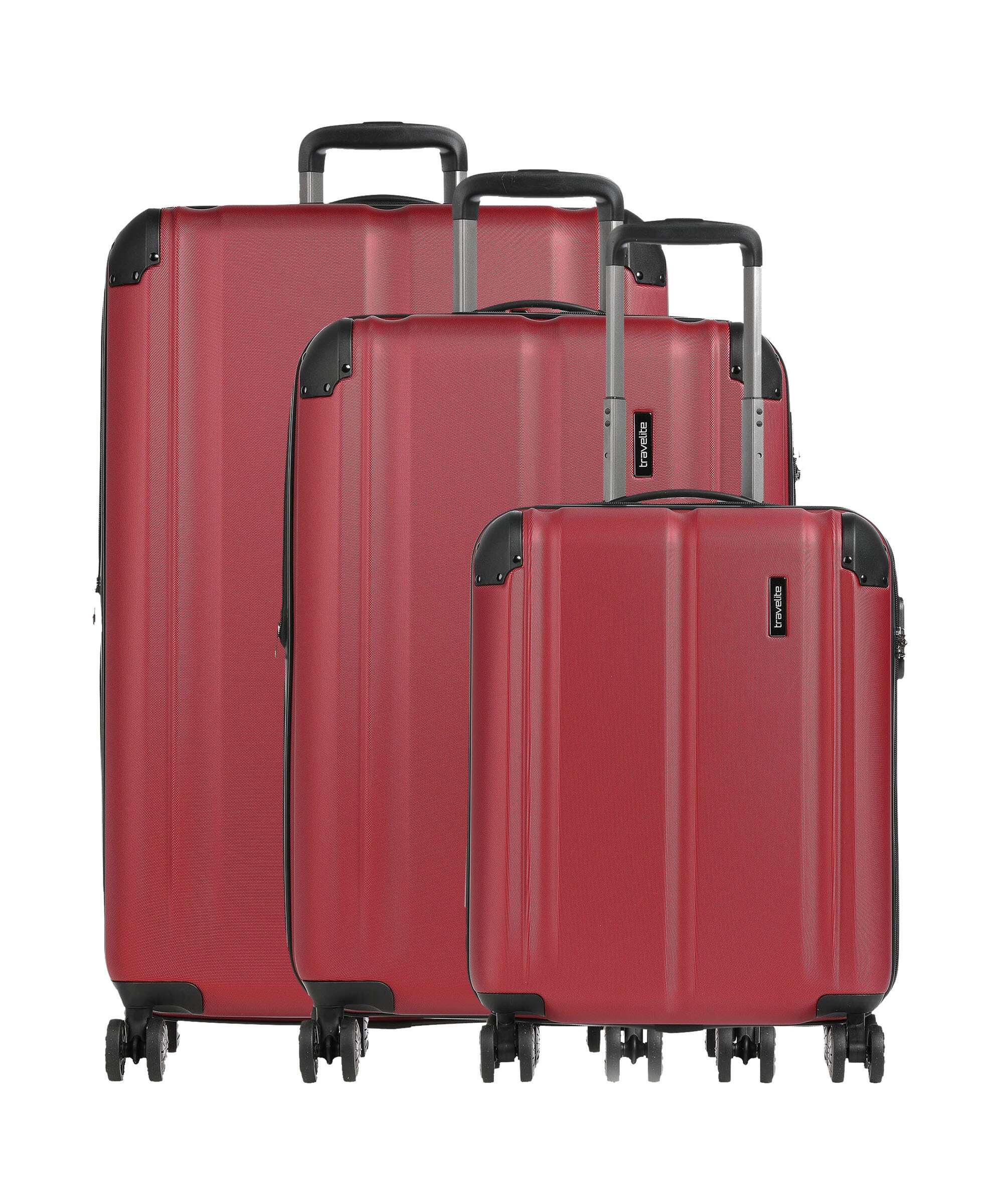 Travelite City Suitcase set (4 wheels) rot 3-pc. - 73040-10 – WARDOW