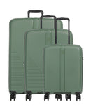 Travelite Air Stripe Suitcase set (4 wheels) green