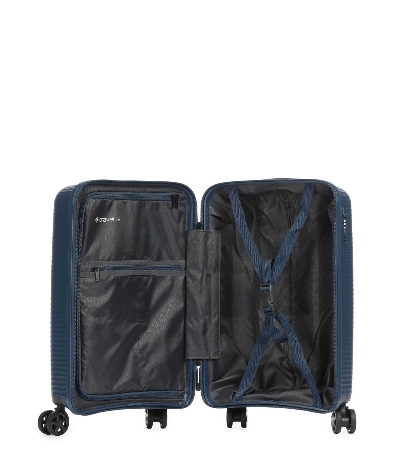 Travelite Air Stripe Slim Spinner (4 wheels) navy