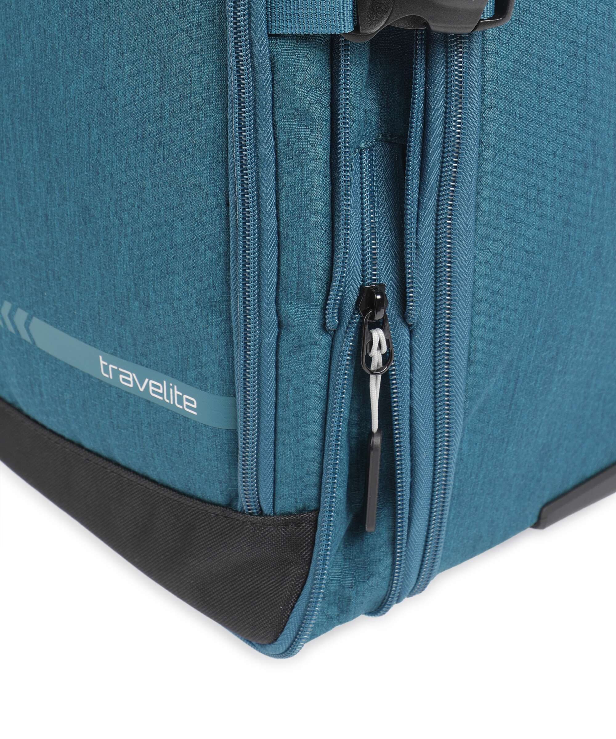 Travelite Kick Off Backpack with wheels petrol