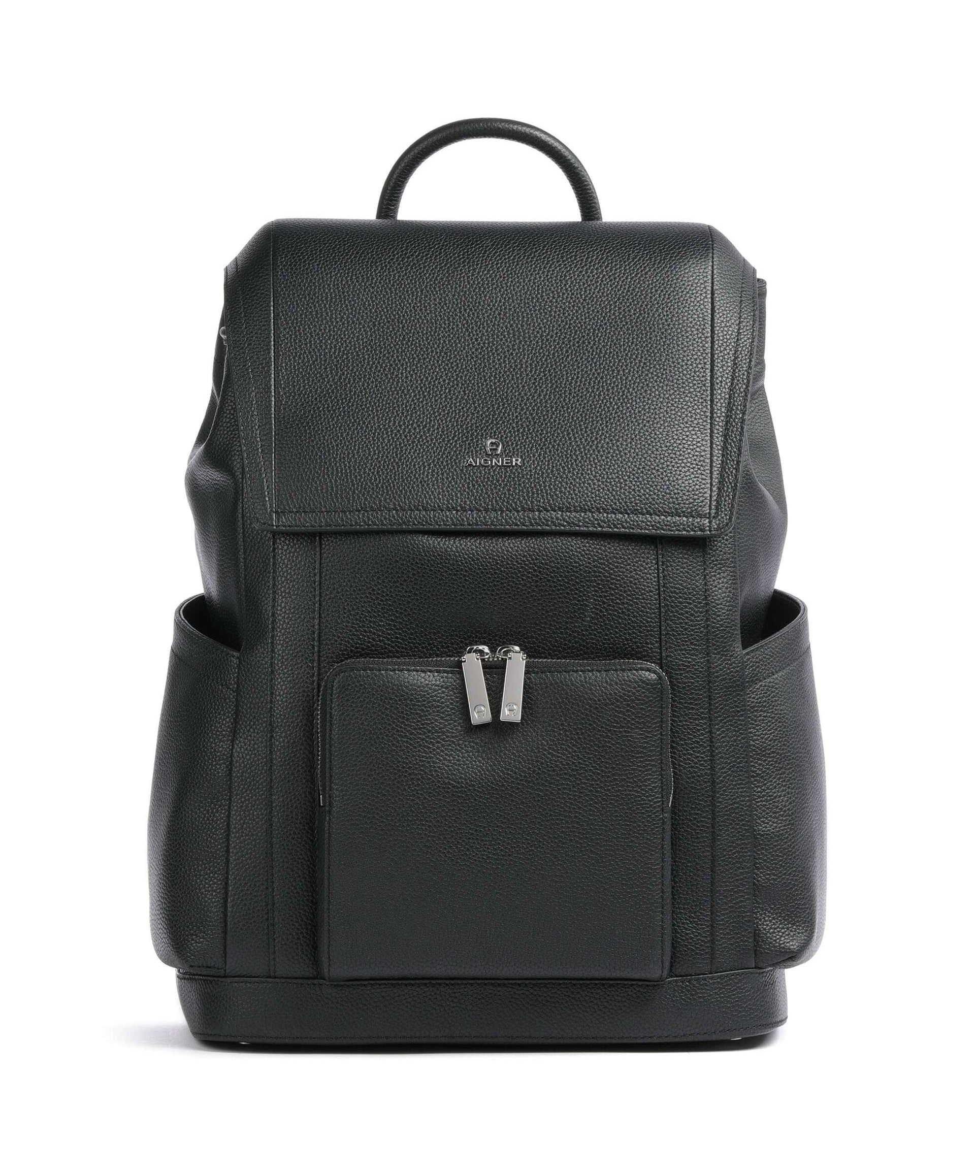 Aigner Matteo L Backpack 13″ grained cow leather black