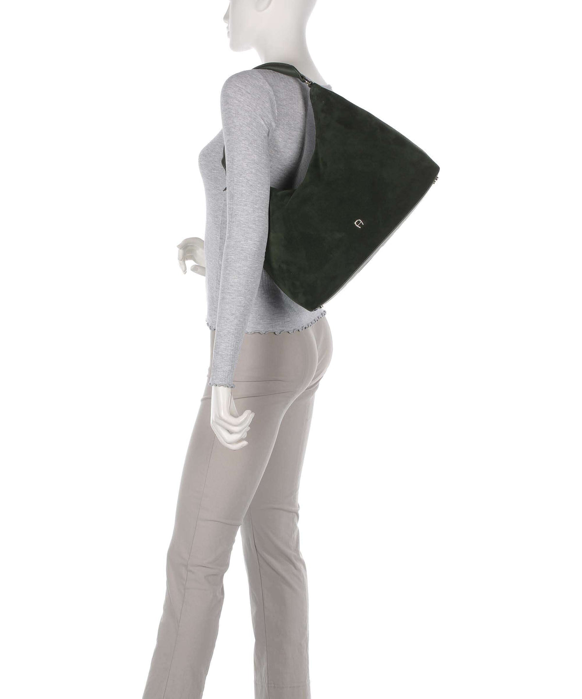 Aigner Zita M Hobo bag hunter green