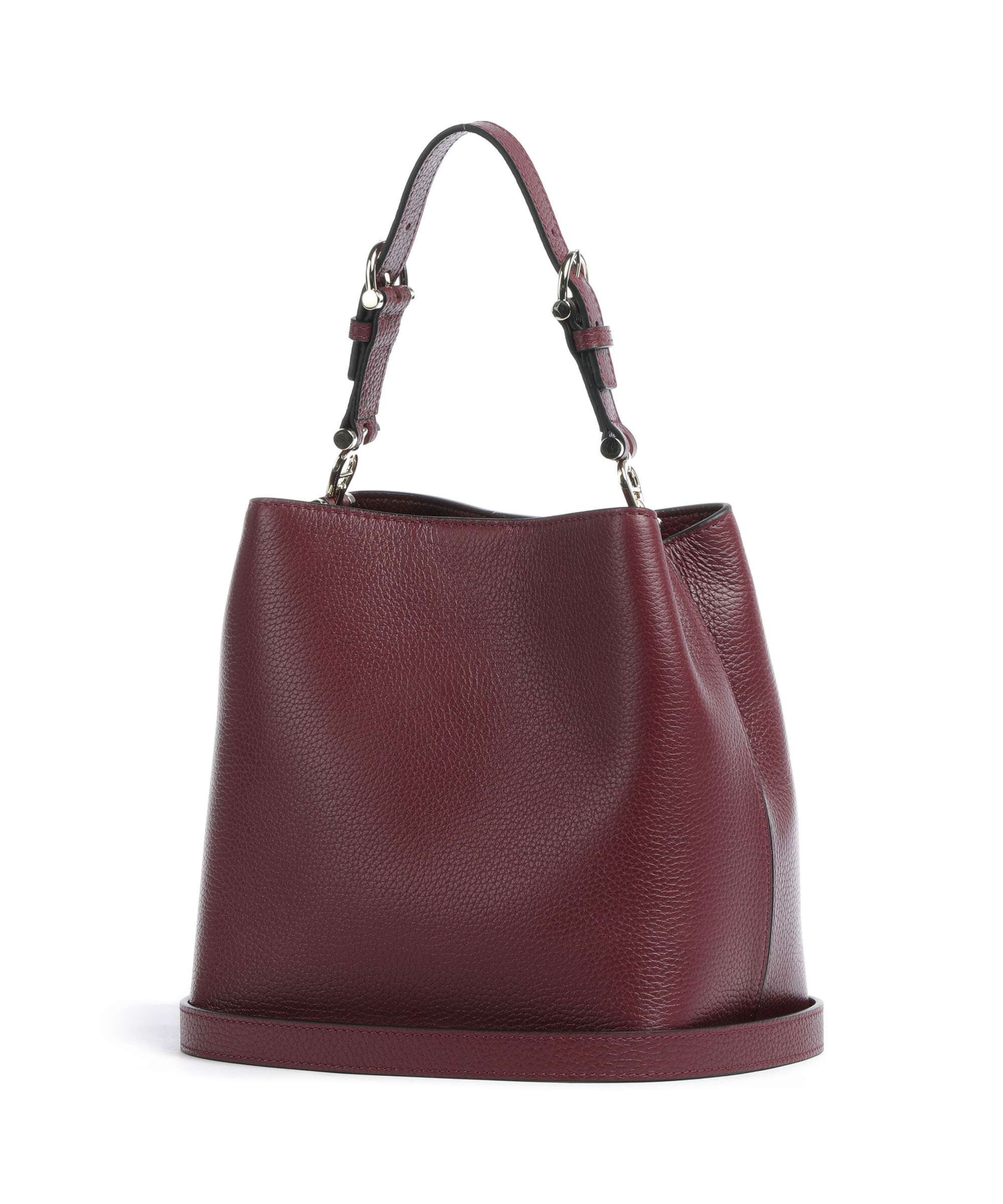 Aigner Delia S Bucket bag grained cow leather burgundy - 136160
