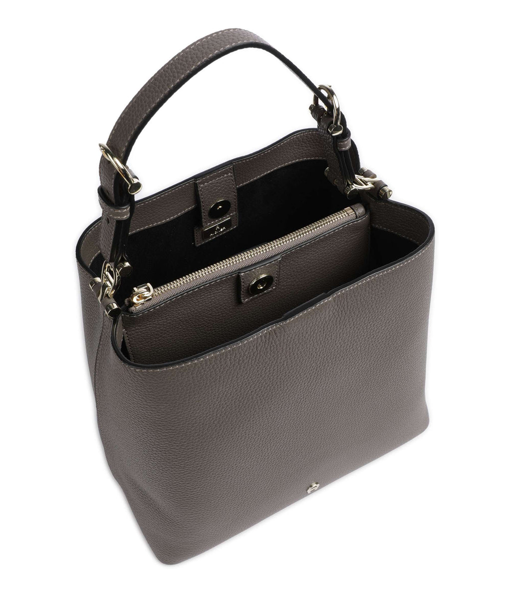 Aigner Delia M Hobo bag coal brown