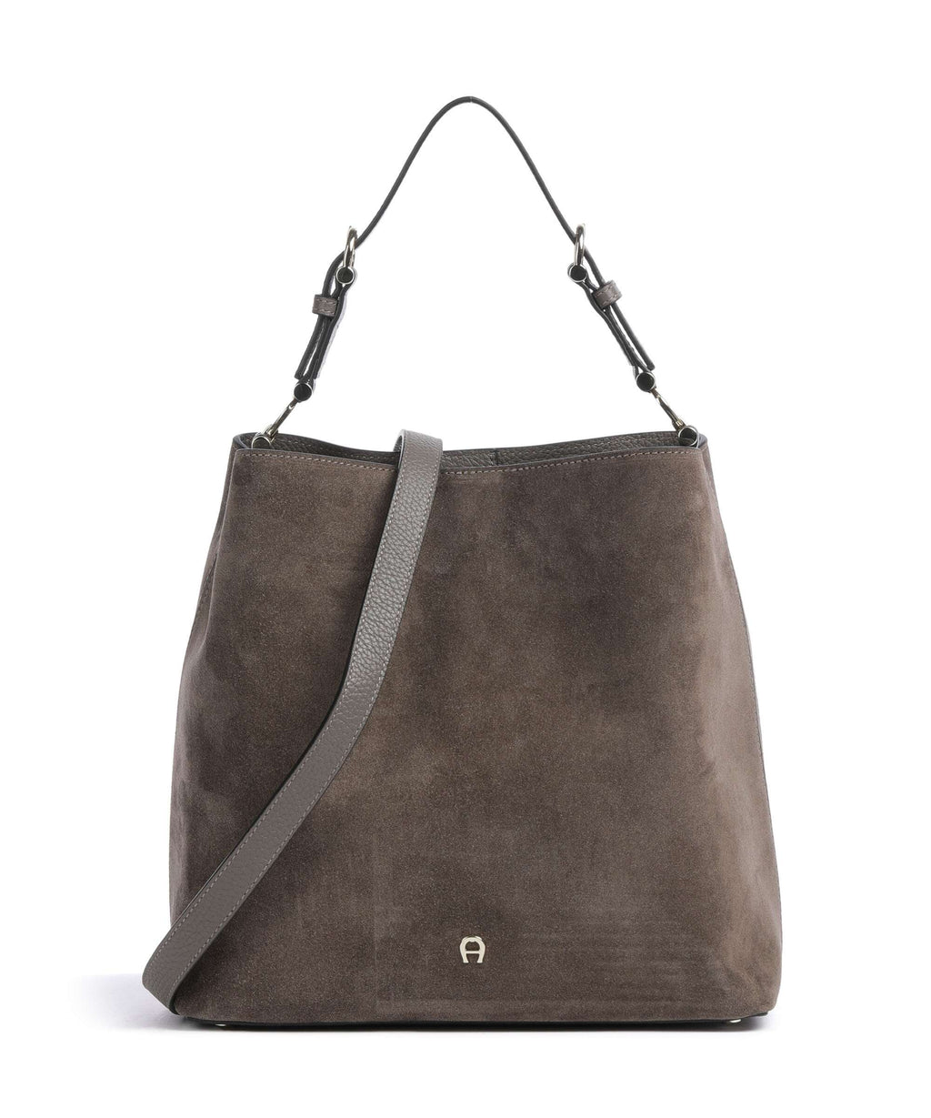 Aigner Delia M Hobo bag coal brown