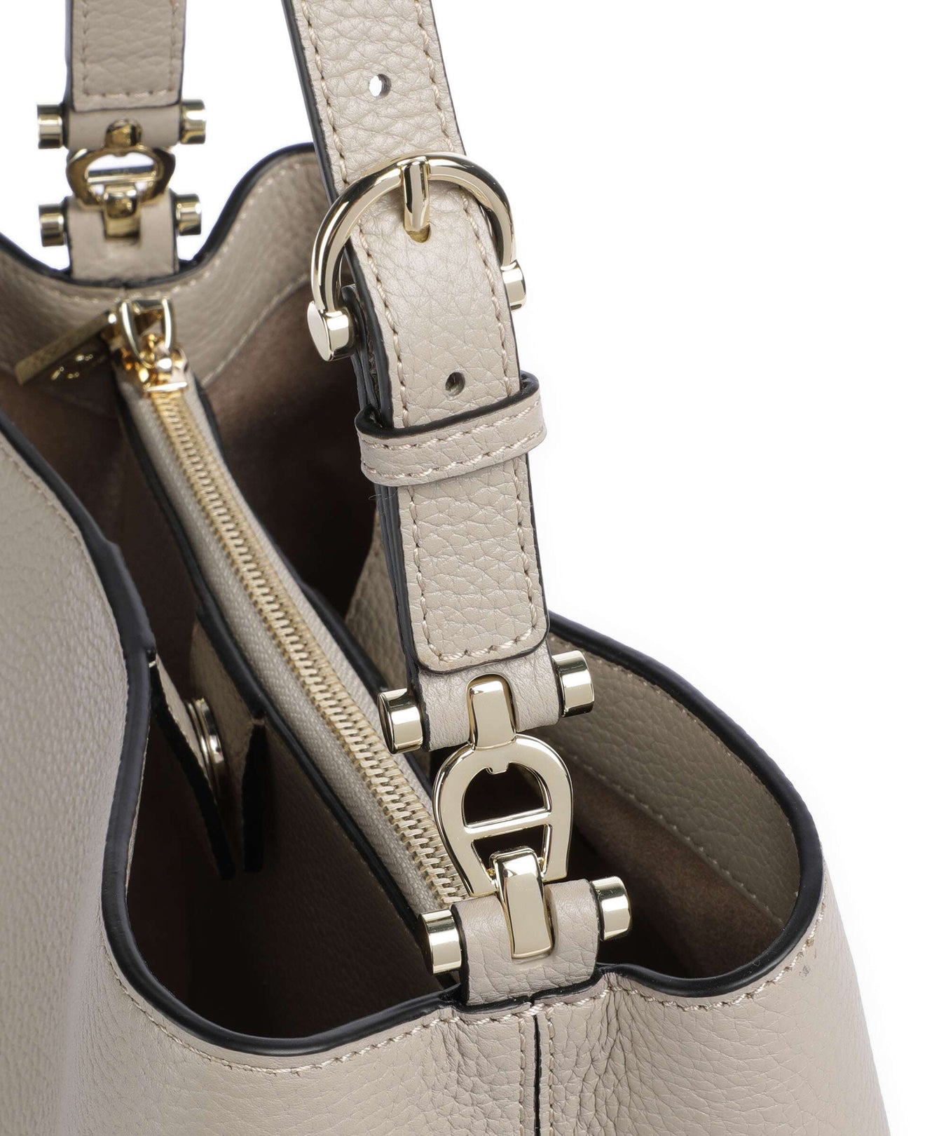 Aigner Delia M Hobo bag alpaca beige