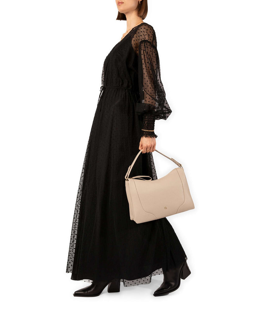 Aigner Mara M Hobo bag alpaca beige