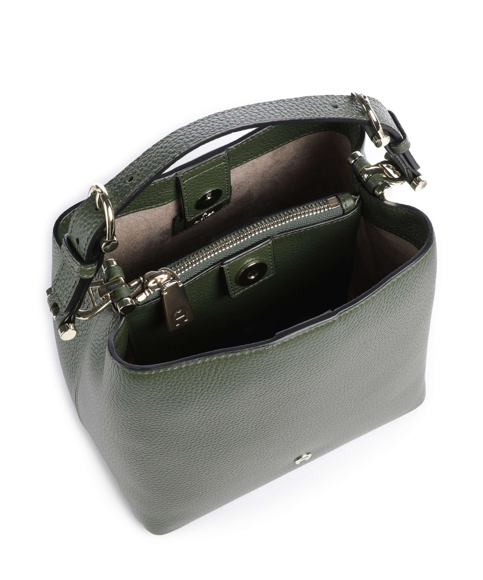 Aigner Delia S Bucket bag dark olive