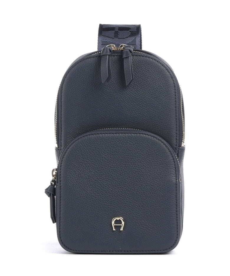Aigner Zita Sling bag grained cow leather cosmic blue Aigner Zita Sling bag grained cow leather cosmic blue