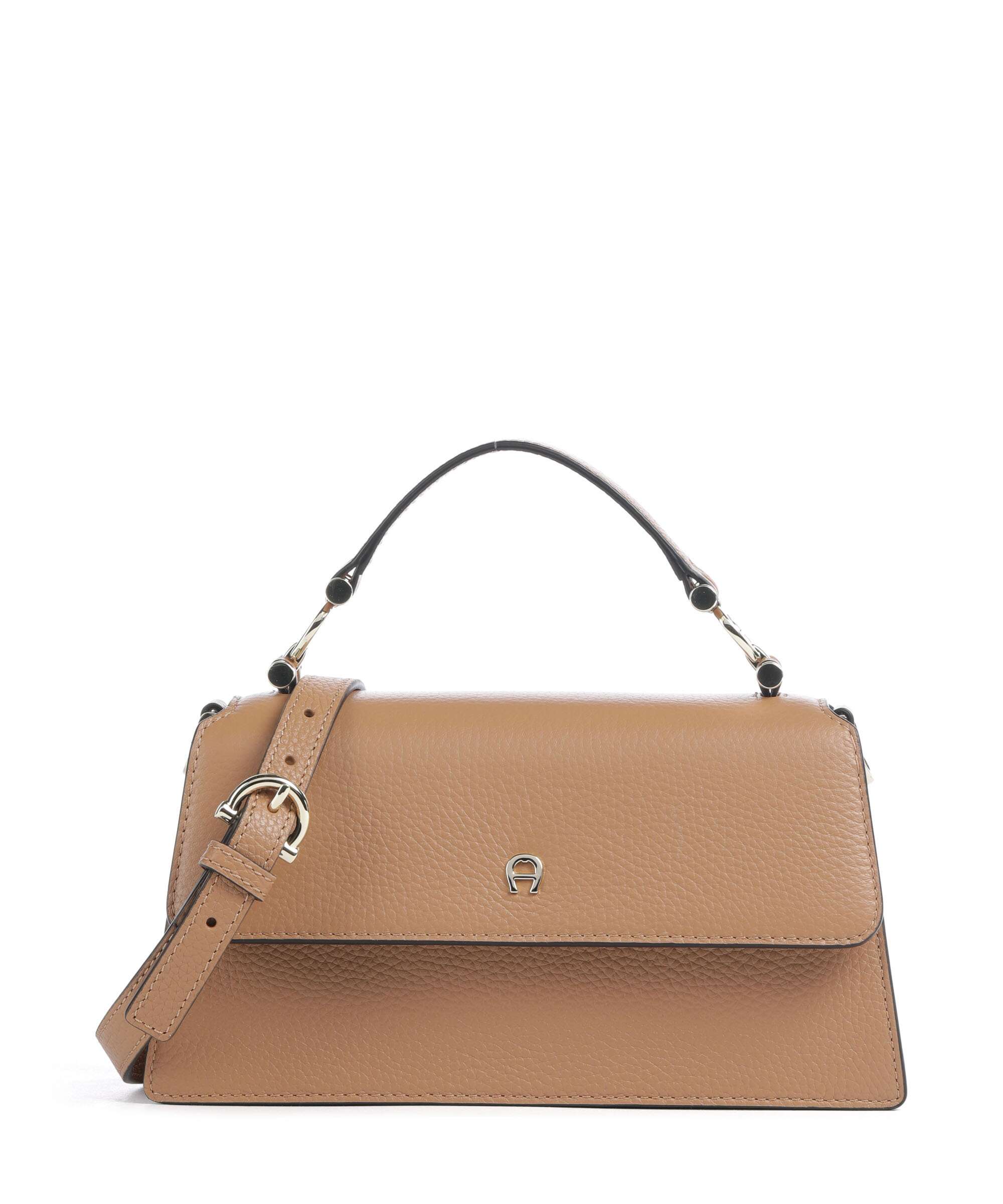 Aigner Delia S Handbag grained leather oat beige - 132985-0750