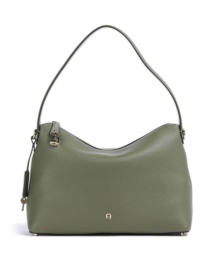 Aigner Delia M Hobo bag moss green