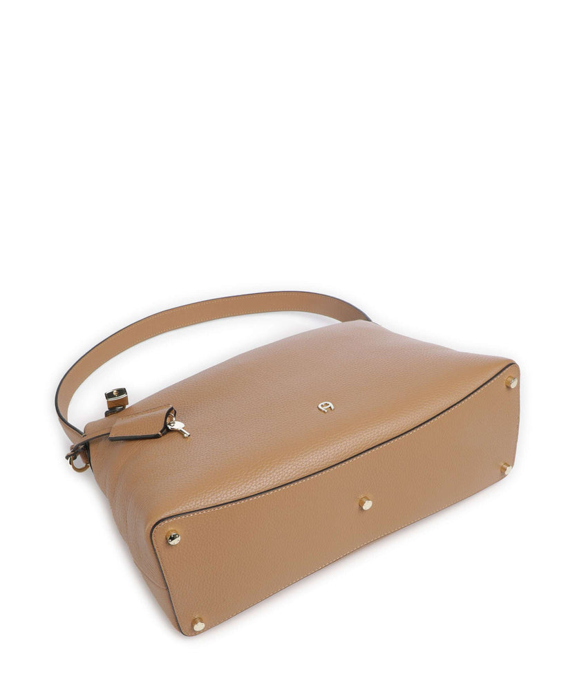 Aigner Delia M Hobo bag oat beige